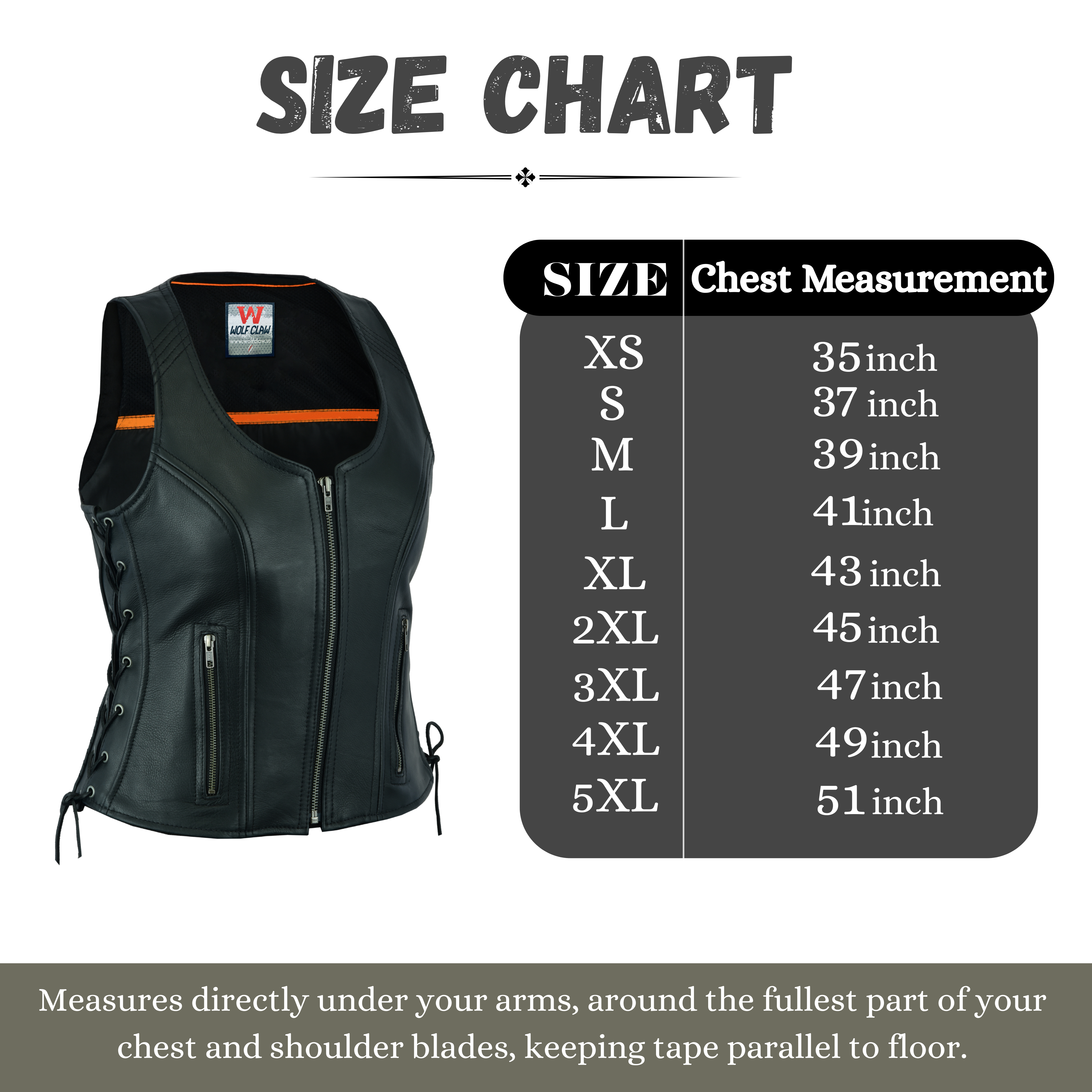 Women’s Black ‘Open Neck’ Motorcycle Leather Vest with Side Laces – Premium Biker Gear by Rexons