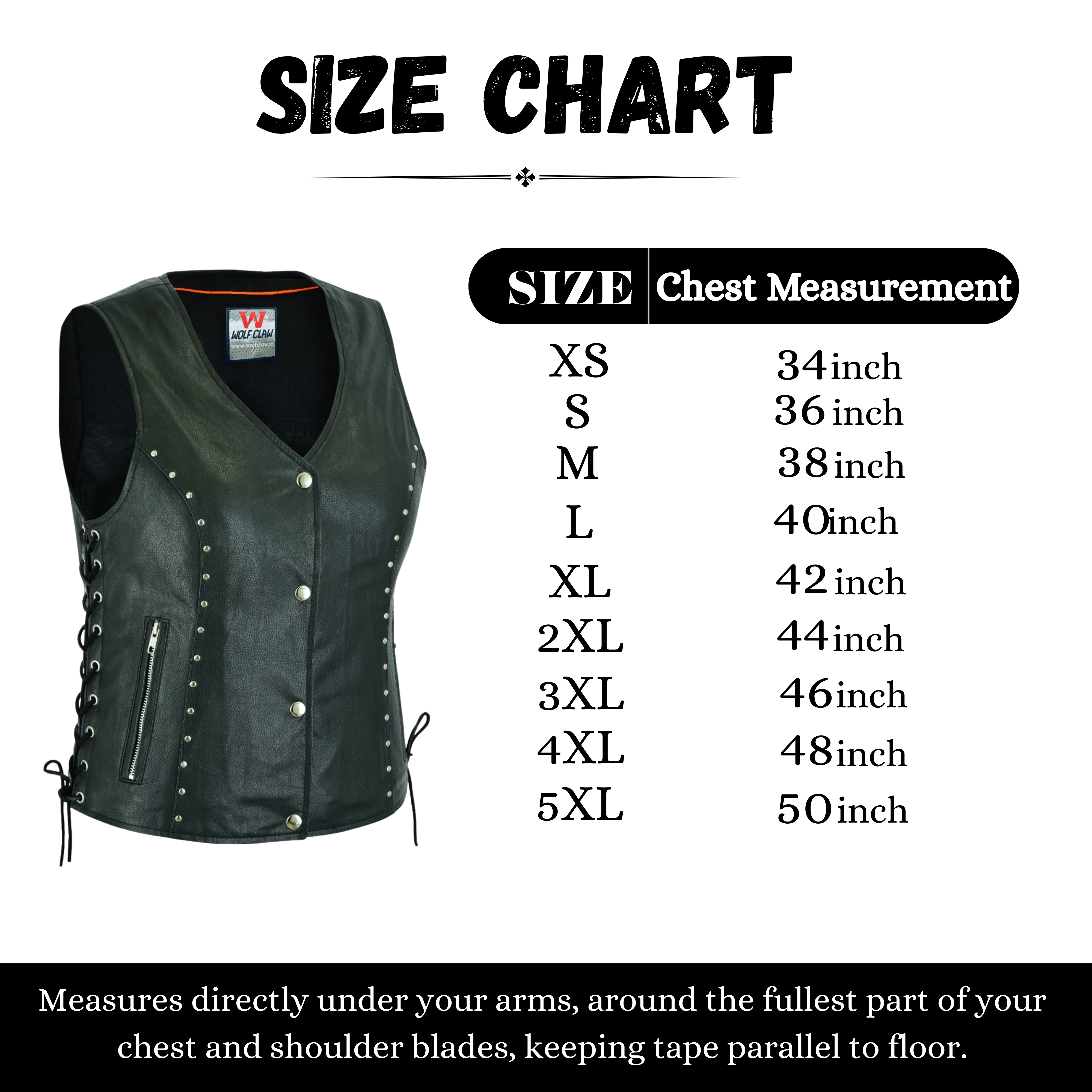 Naked Leather Motorcycle Vest with Side Laces – by Rexons