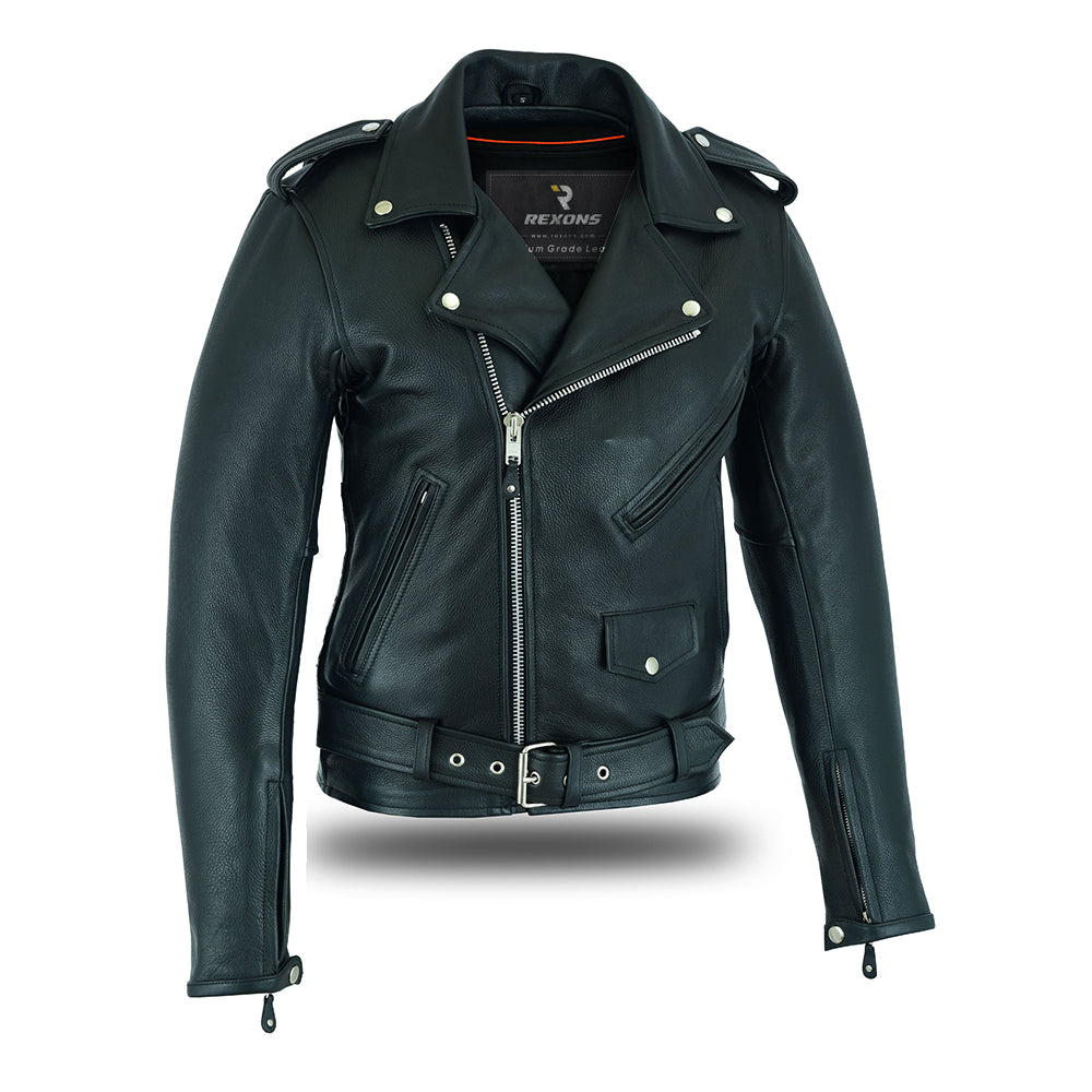 Highend Men's Utility Cruising Leather Jacket – Premium Function & Road-Ready Style