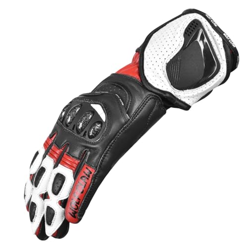 Carbon Fiber Knuckle Powersport Leather Gloves