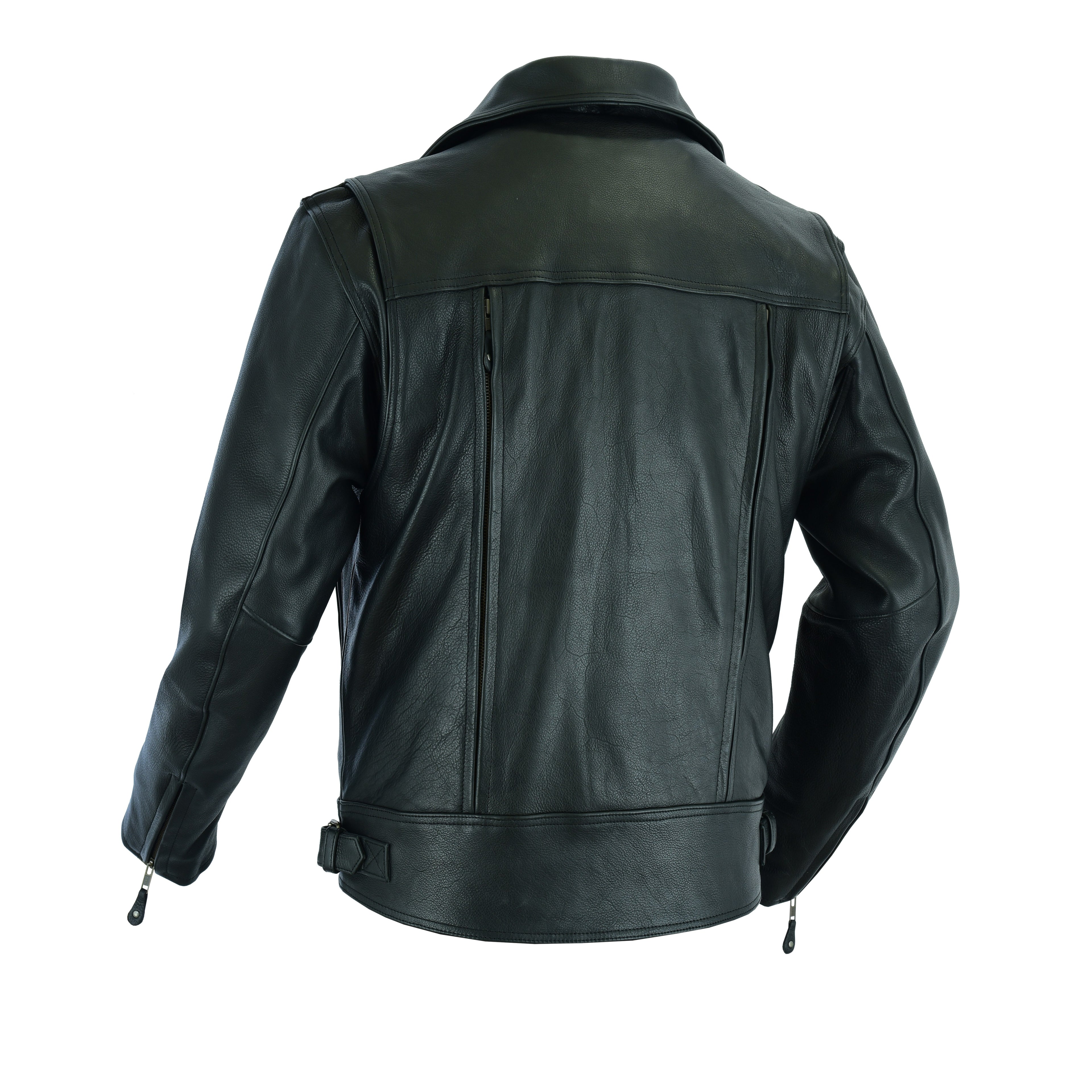 High-End Men’s Utility Cruising Leather Jacket – Premium Functional Outerwear