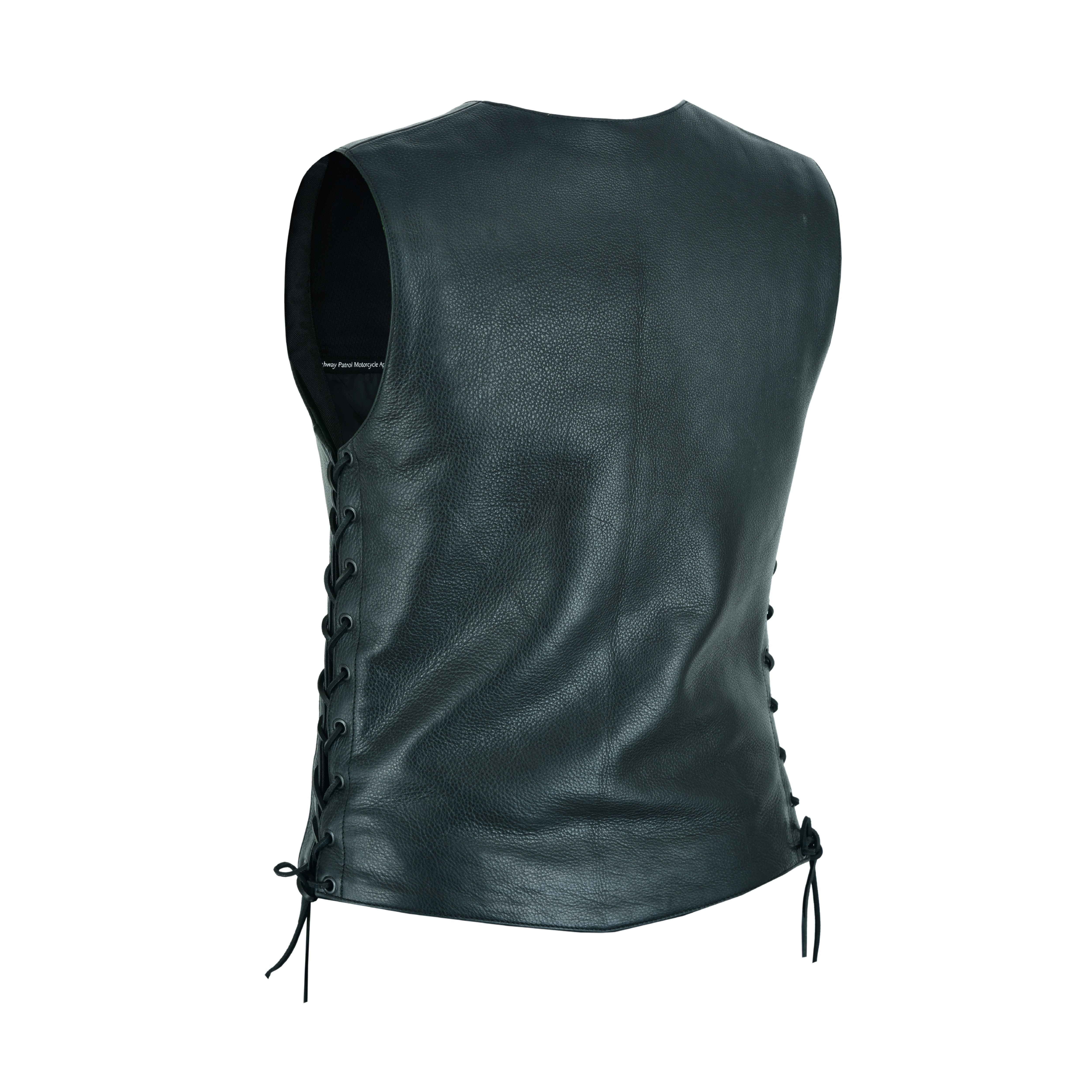 Women's Black Leather Motorcycle Bling Vest with Rhinestone Detailing – by Rexons