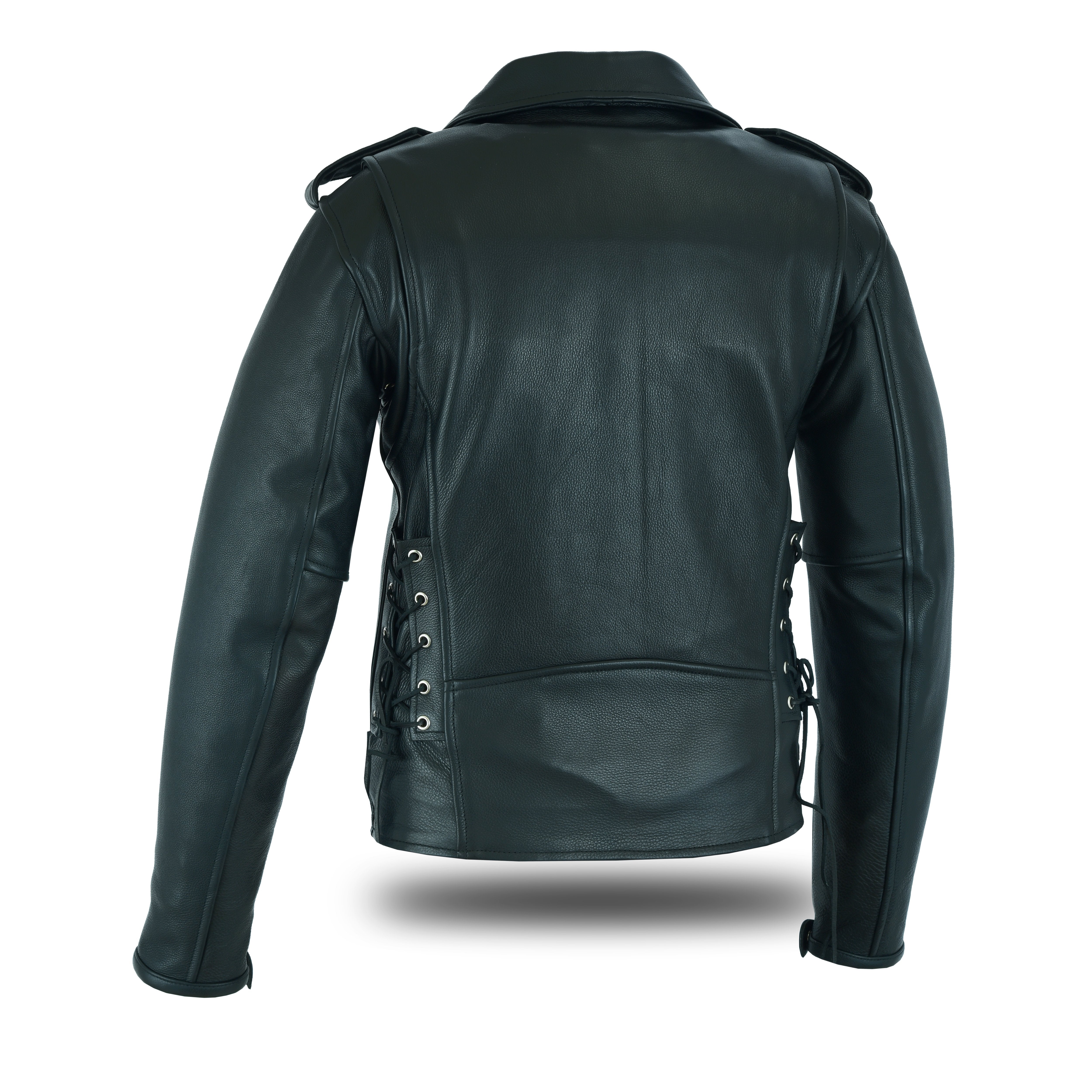 Classic MC Leather Jacket with Plain sides