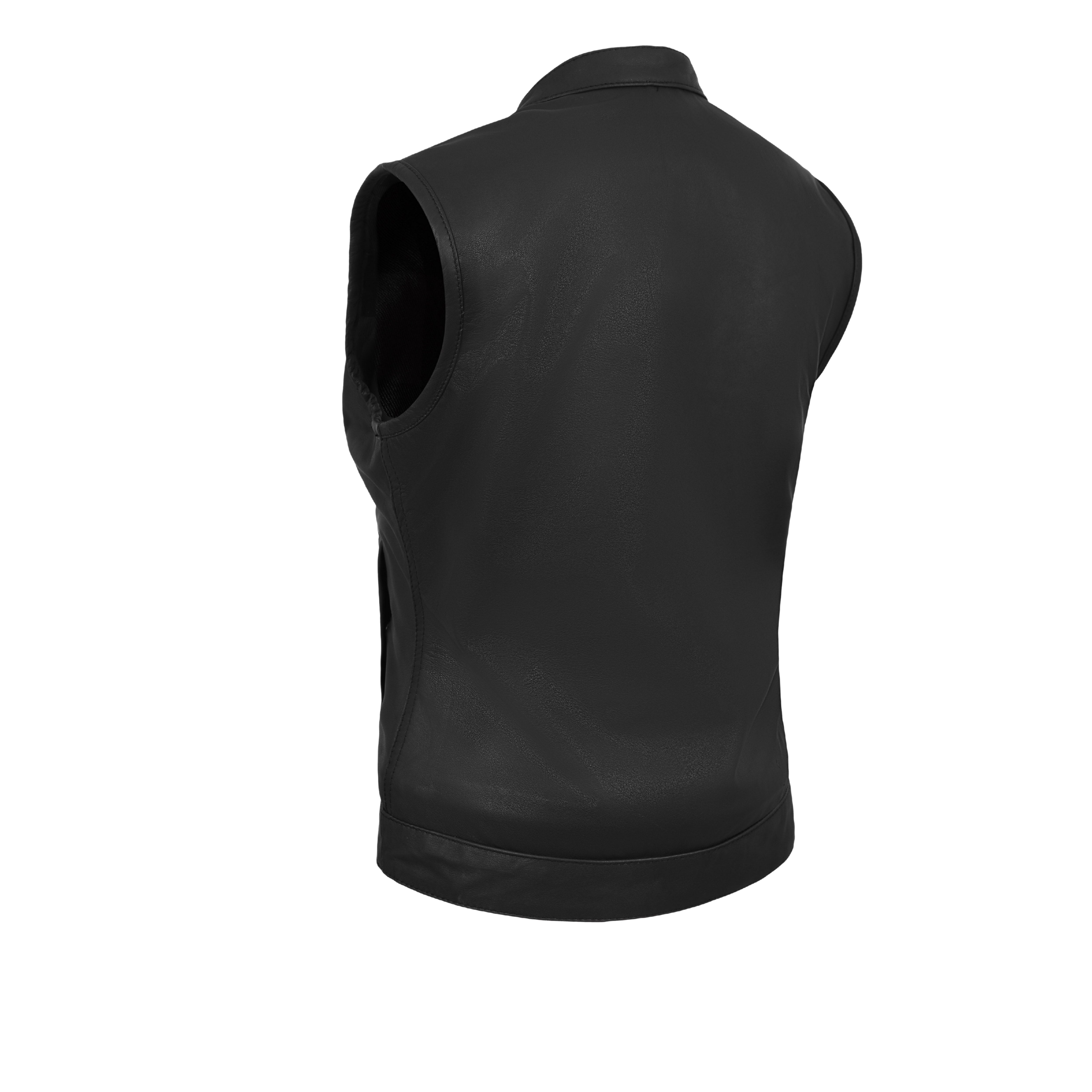 Women’s Black Vest – Premium Lamb Leather Biker Style by Rexons