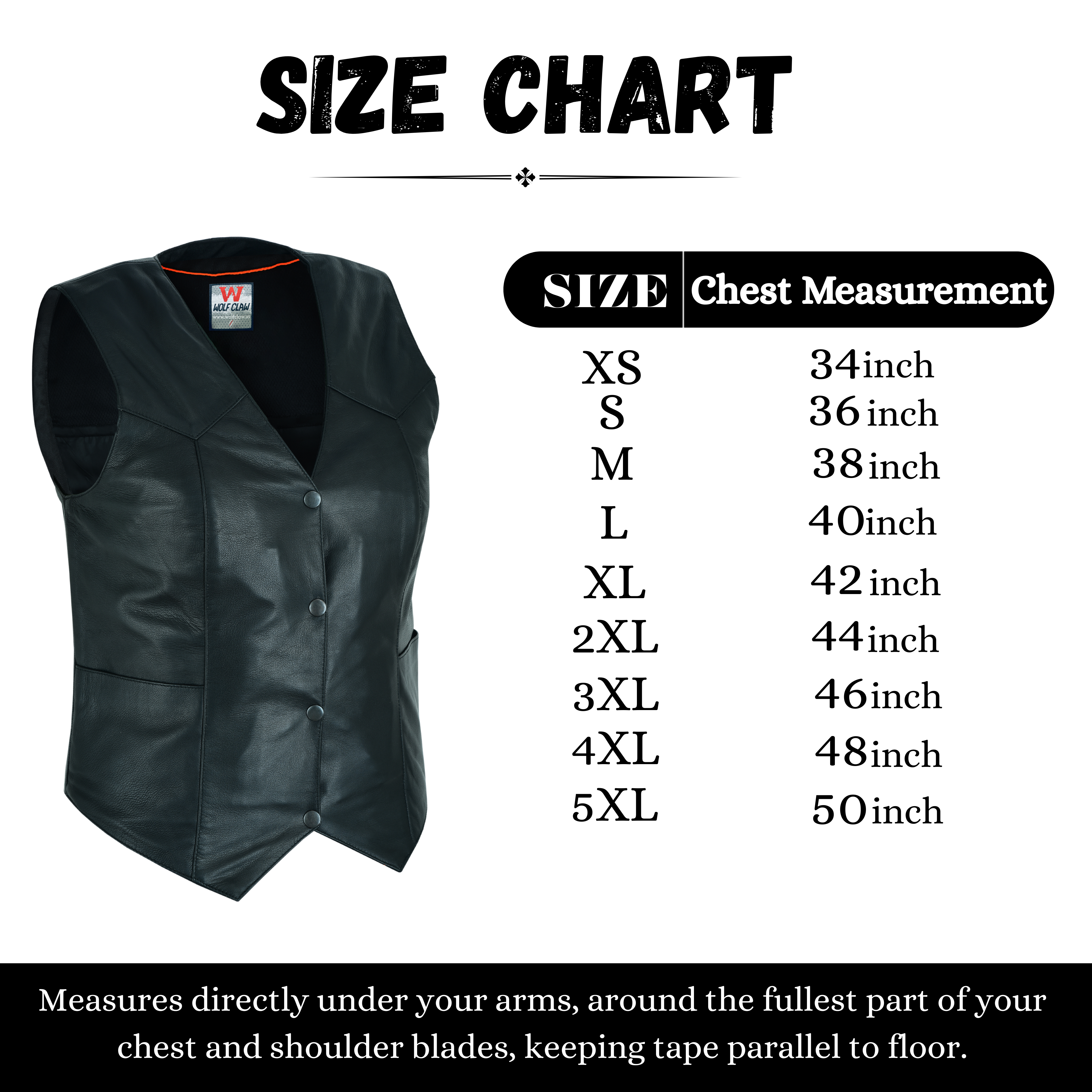 Black Soft Leather Biker Motorcycle Vest with Concealed Carry Pockets – by Rexons