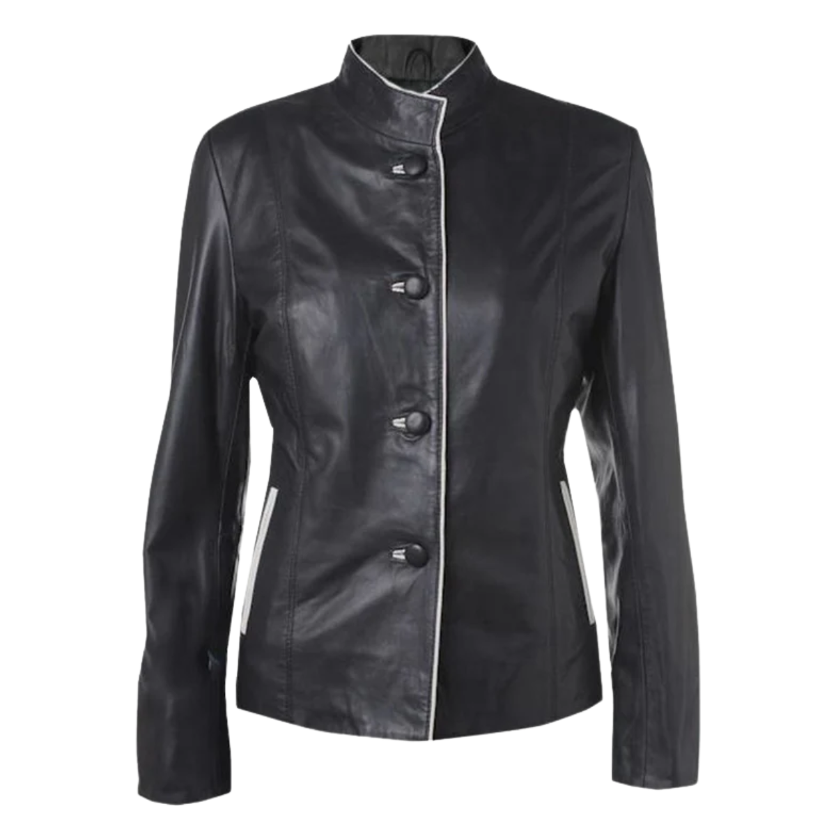 Outline Women’s Black Leather Jacket