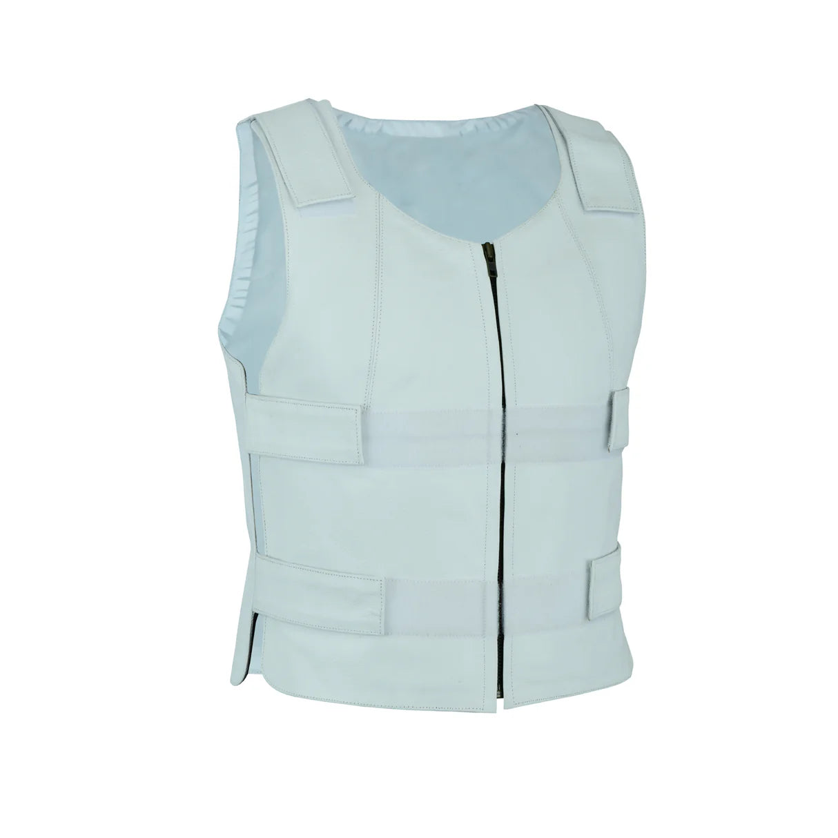 Passionate White Women’s Motorcycle Leather Vest – Club Style by Rexons | Easy Patch Sew Design