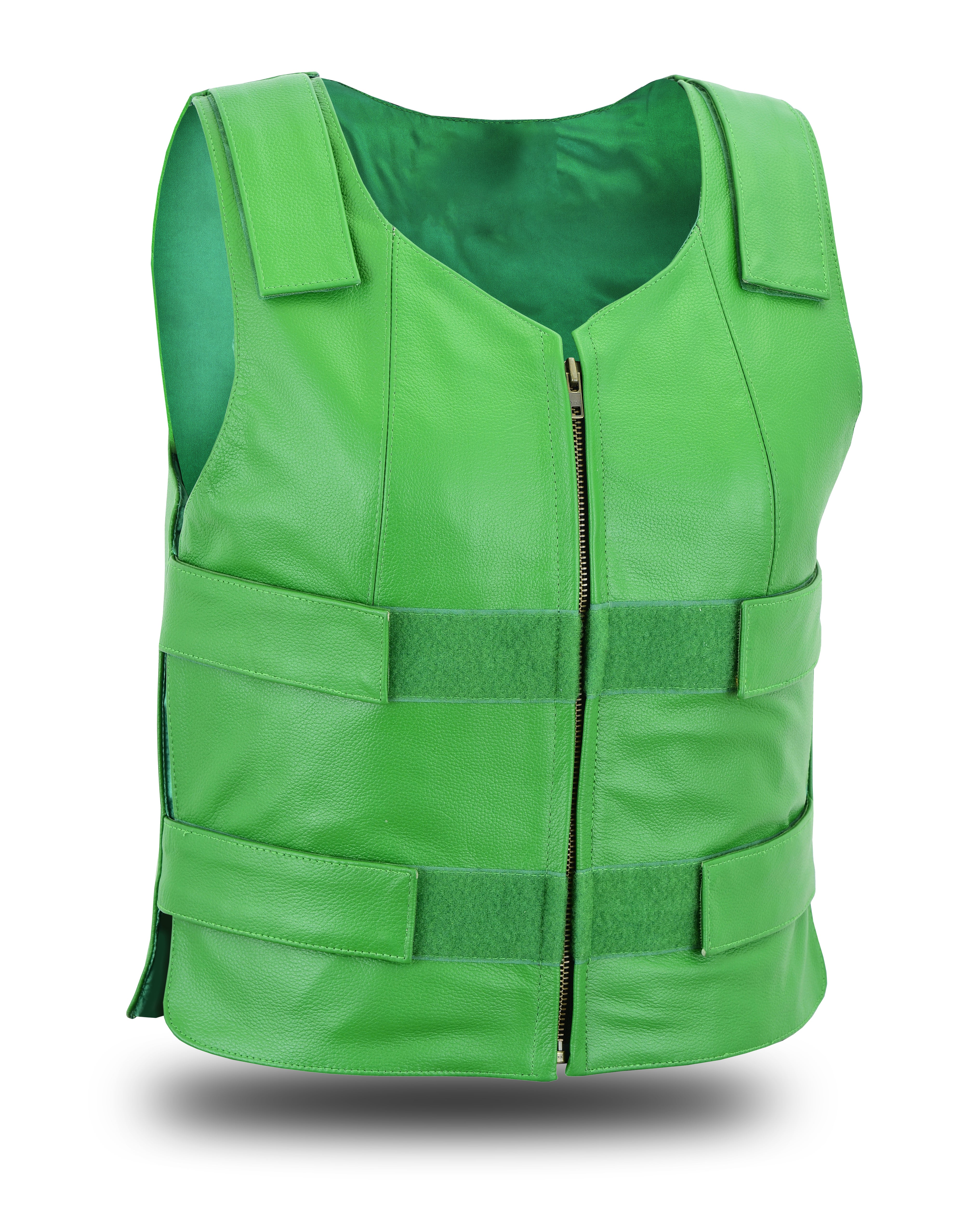 Women’s Bulletproof Style Leather Vest – Biker Club Design by Rexons
