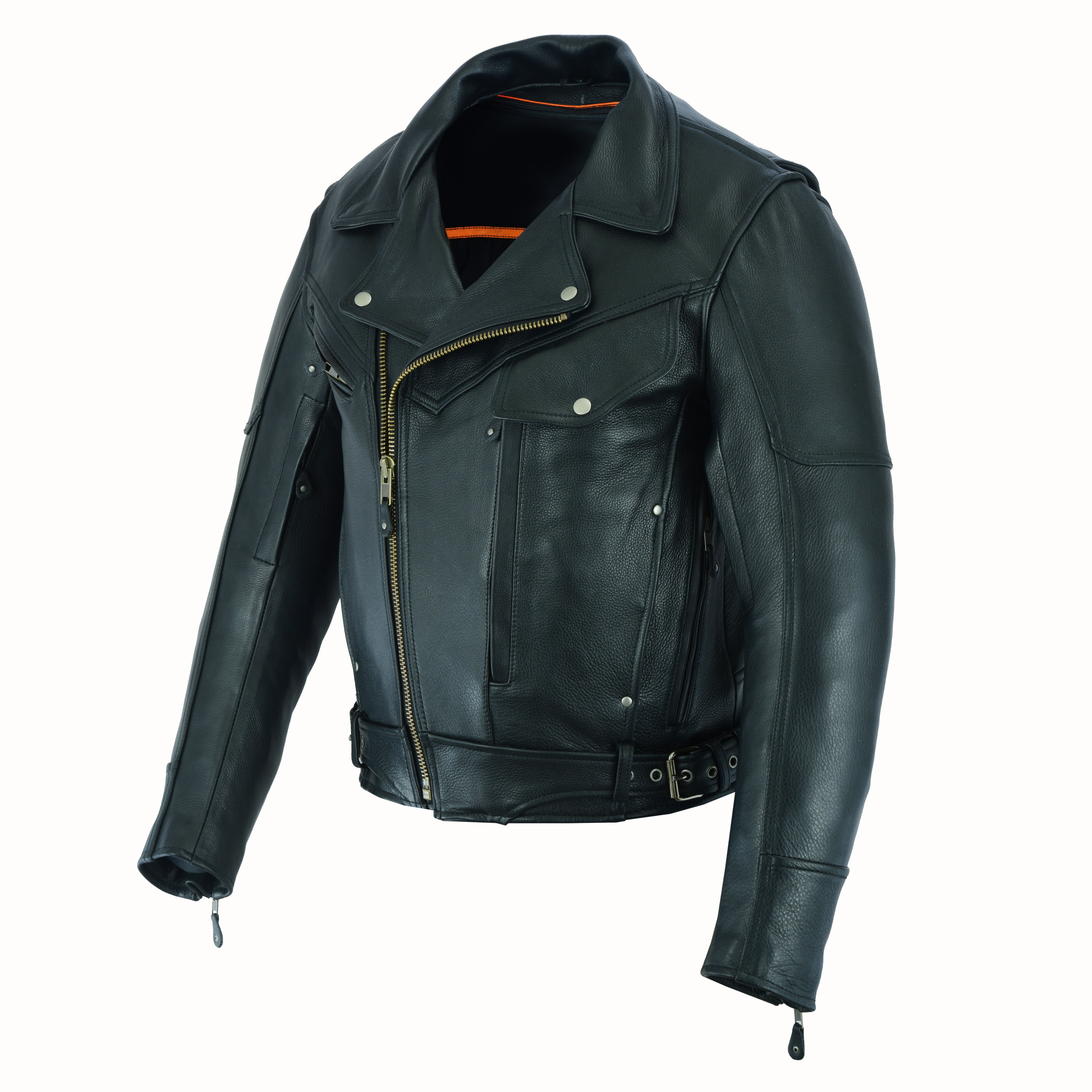 High-End Men’s Pistol Pete Leather Jacket – Western Fringe Biker Style