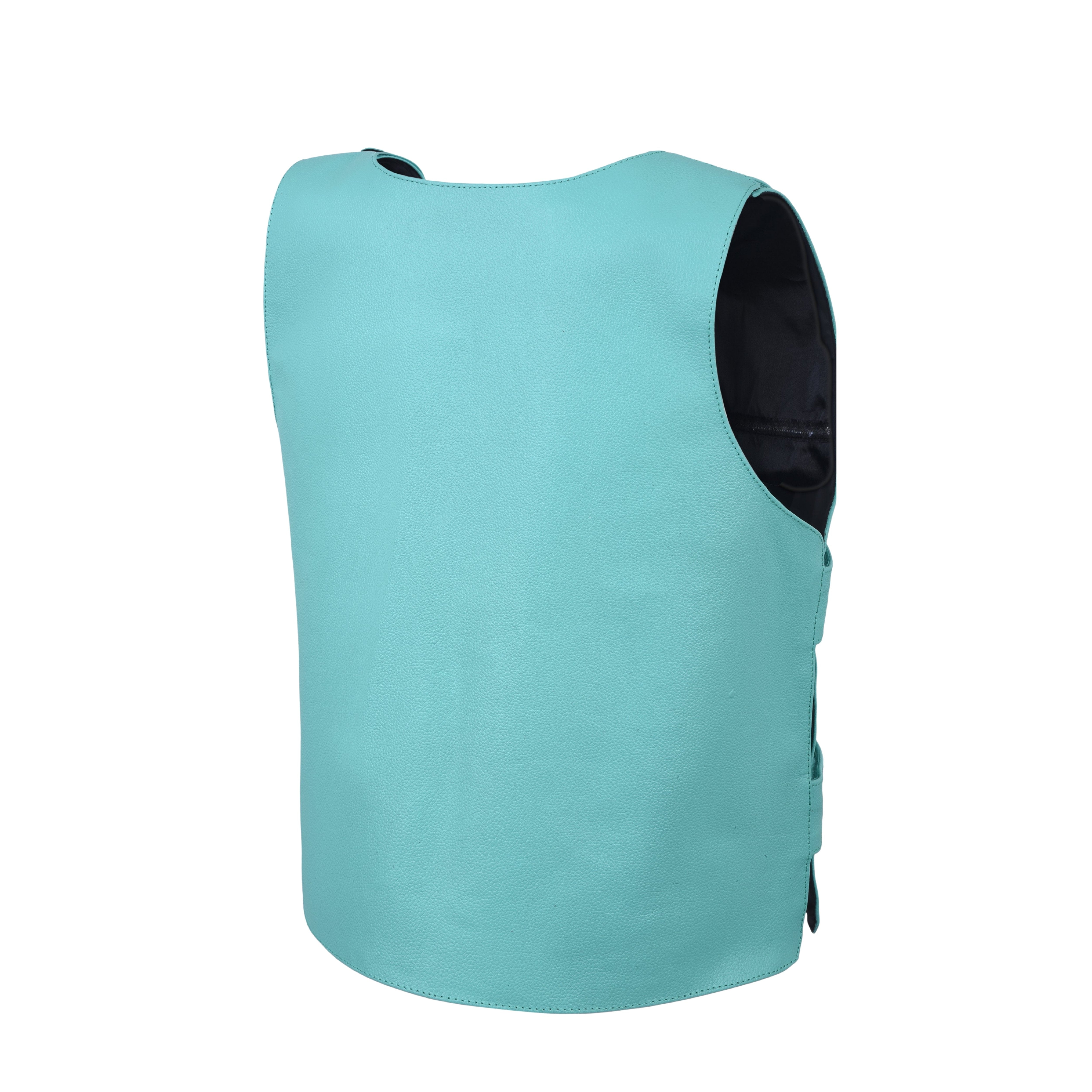 Women's Bulletproof Style Leather Vest – Tactical Biker Club Vest by Rexons