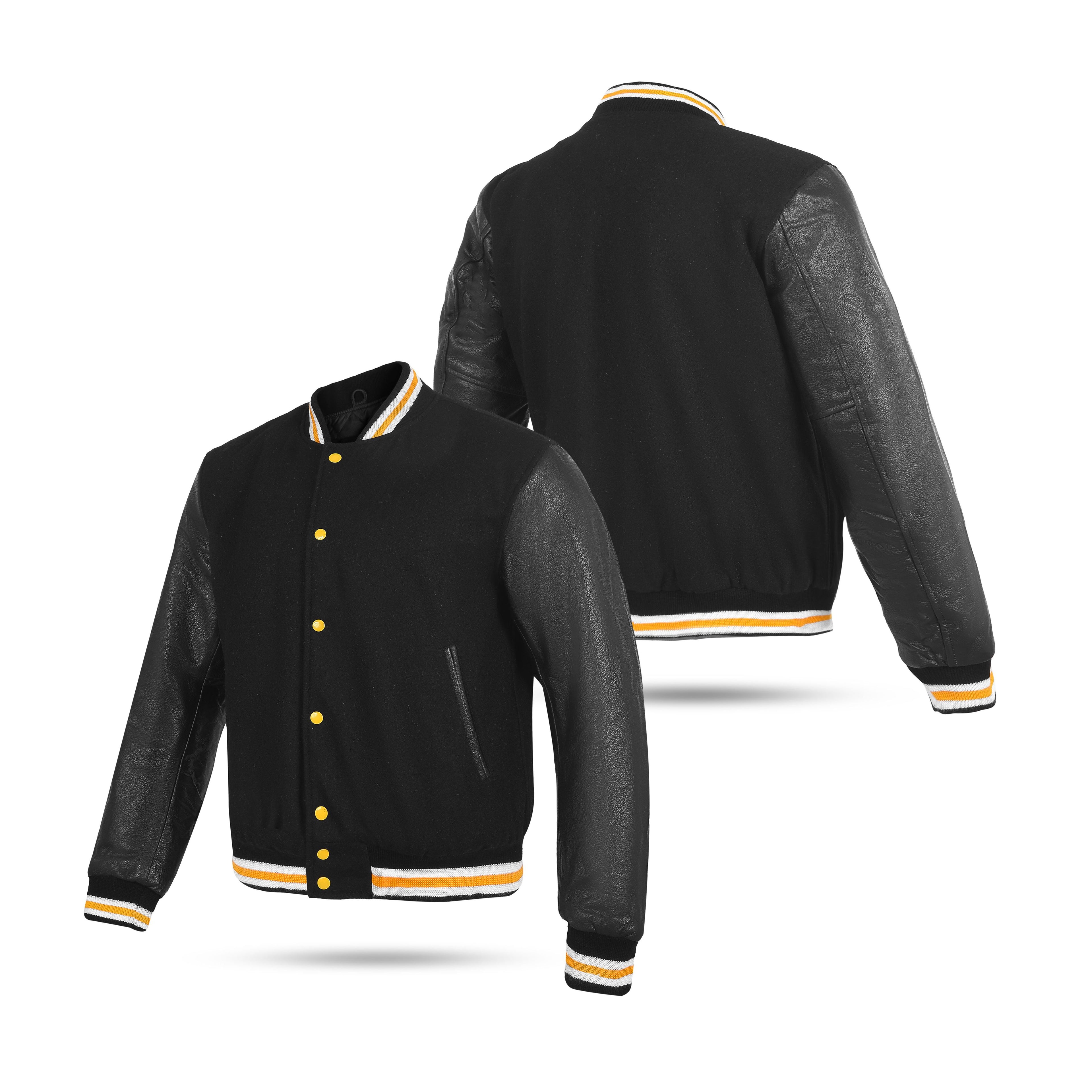 Varsity Jacket – Classic Letterman Baseball Style with Banded Collar