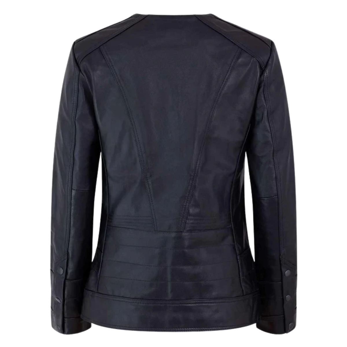 Women’s Black Sheepskin Leather Motorcycle Jacket