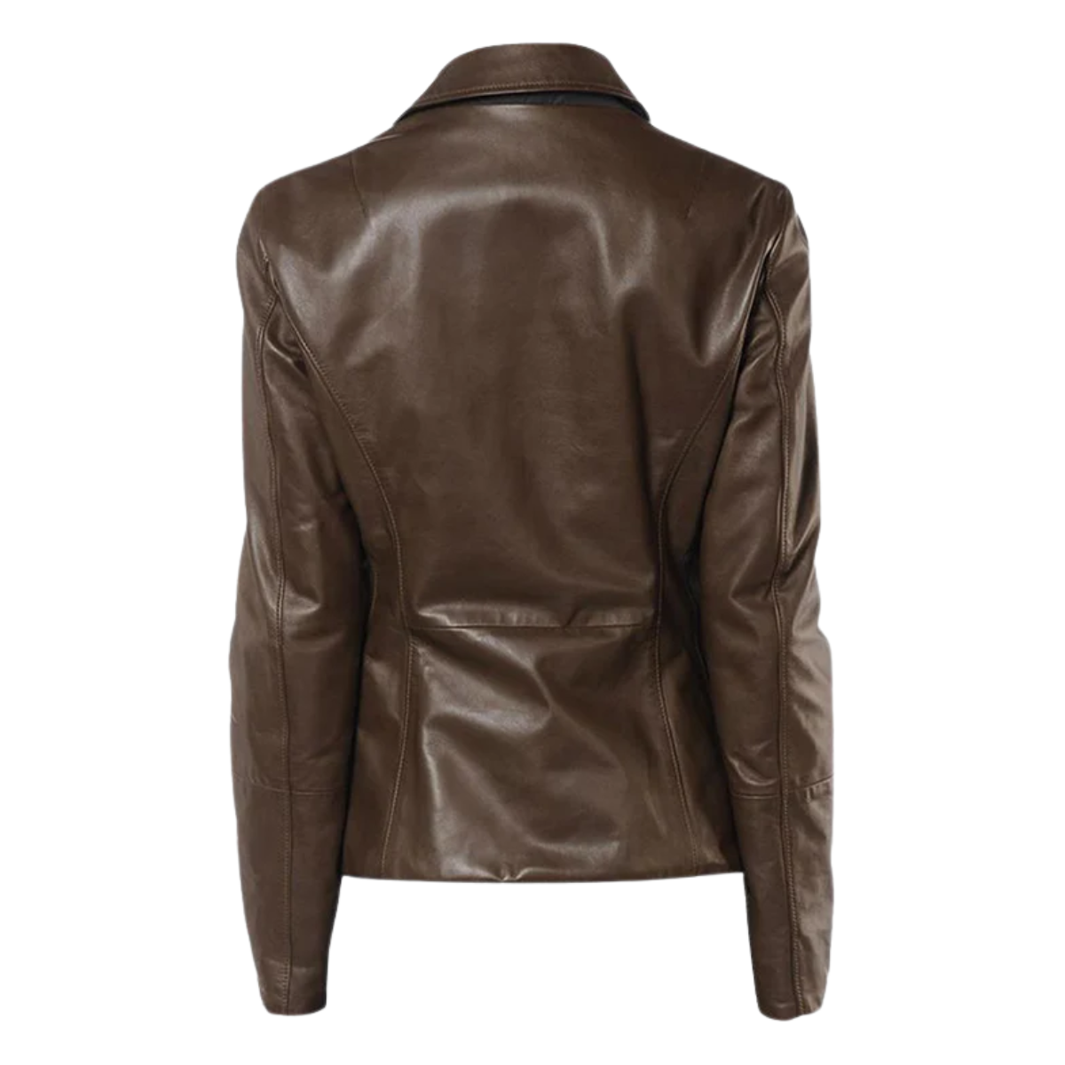 Women's Full Sleeve Brown Leather Jacket