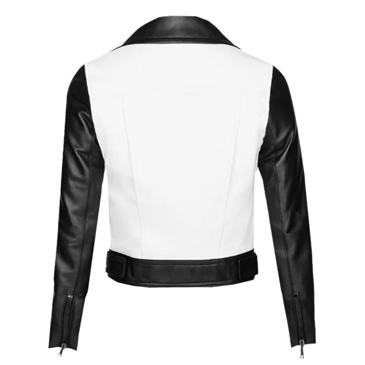 Women’s Black & White Leather Jacket