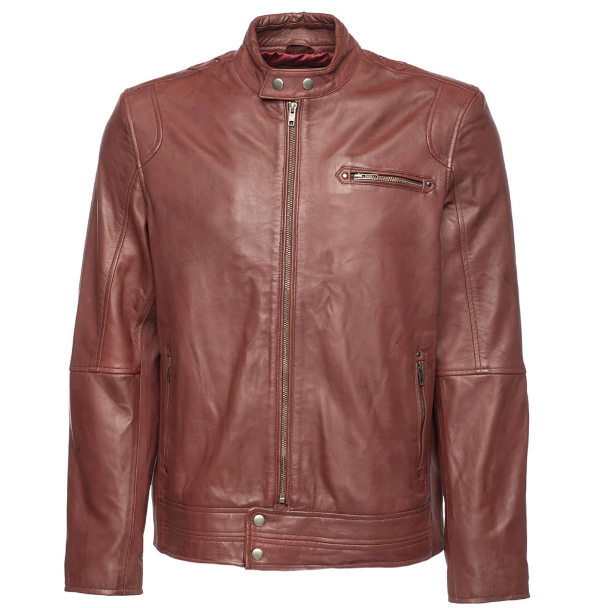 Classic Brown Leather Jacket for Men