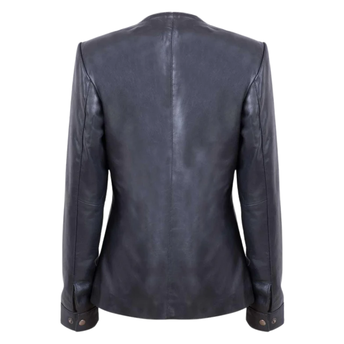 Women’s Lightweight Collarless Leather Jacket