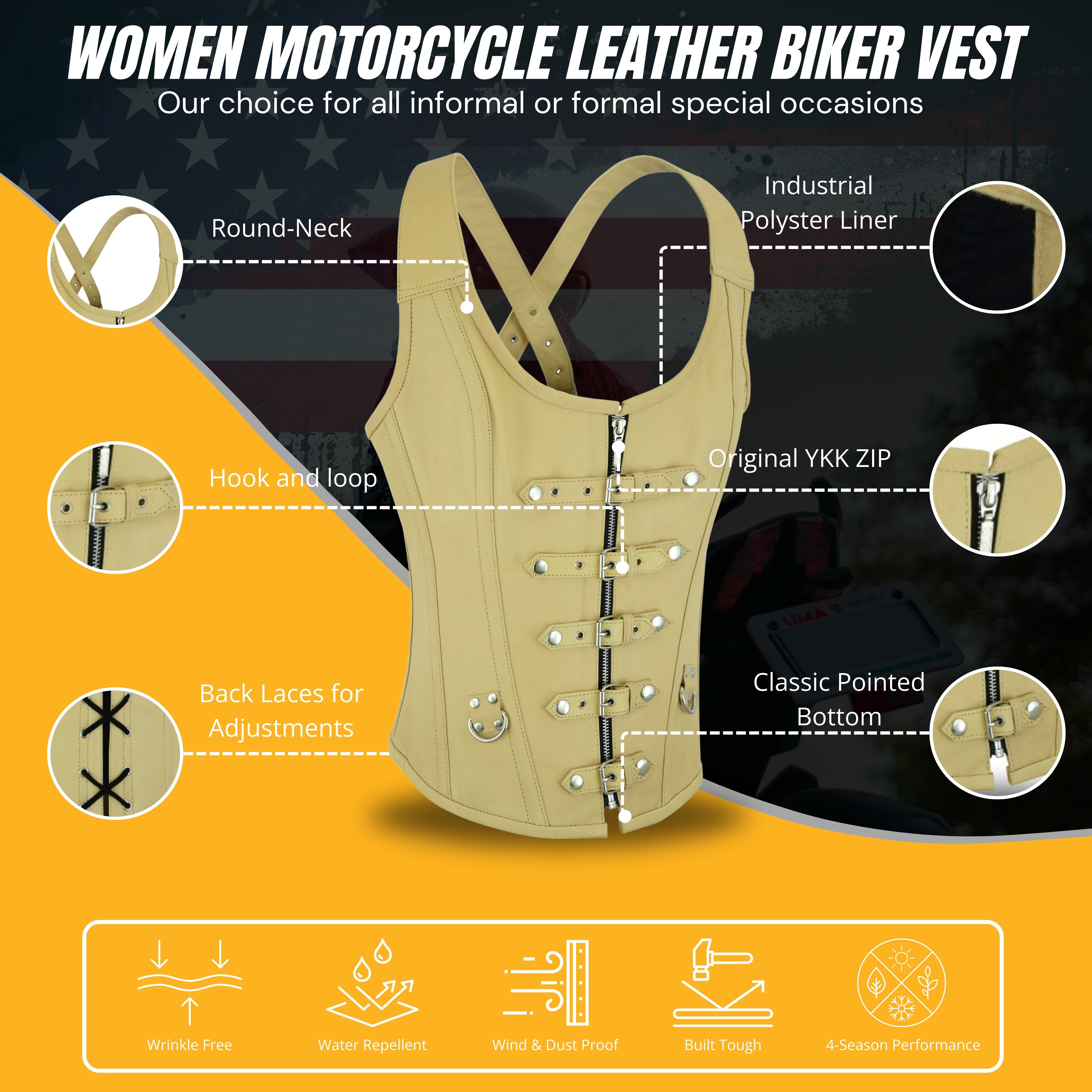 Tan Real Leather Corset Bustier – Steel Boned with Strap & Lacing Design by Rexons