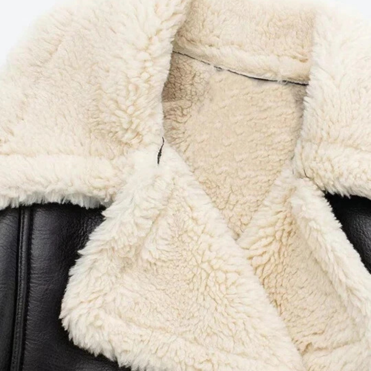 Women’s Black Leather Fur Jacket