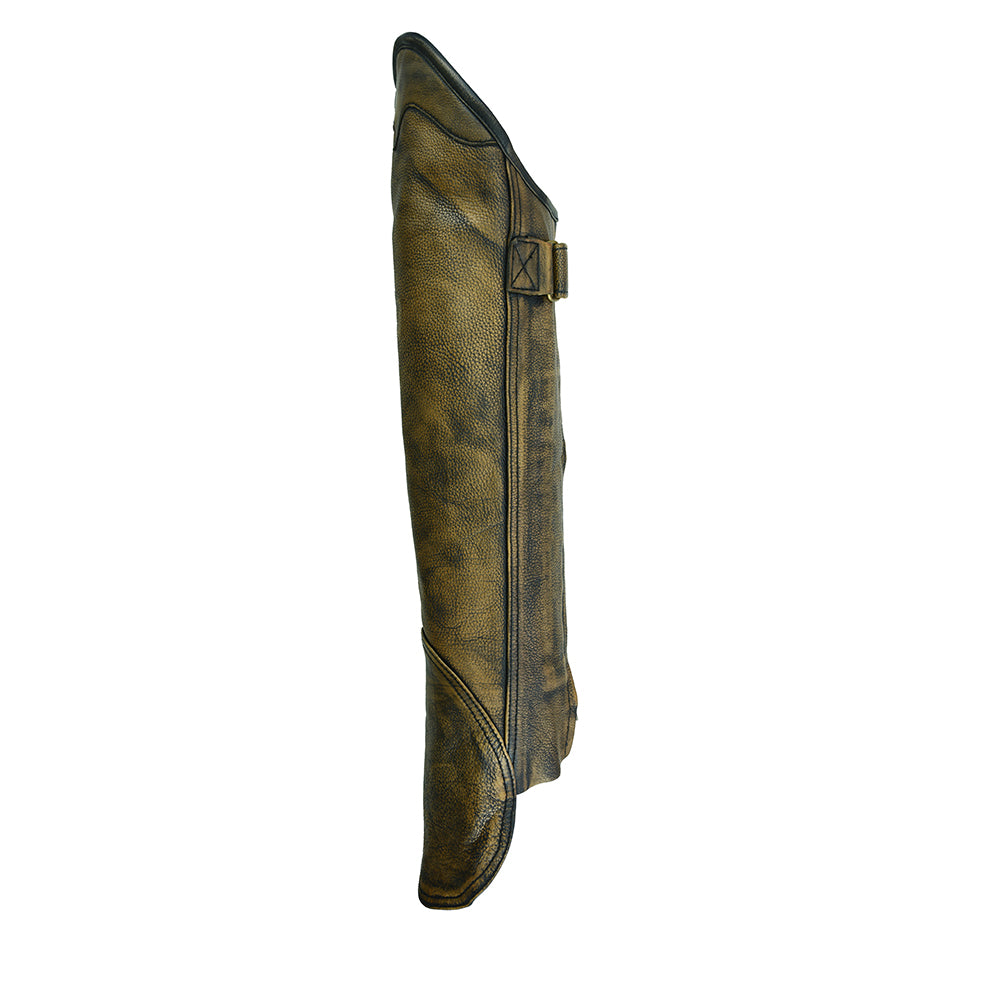 Brown Gaiter Short Legging Beige Brown Chap