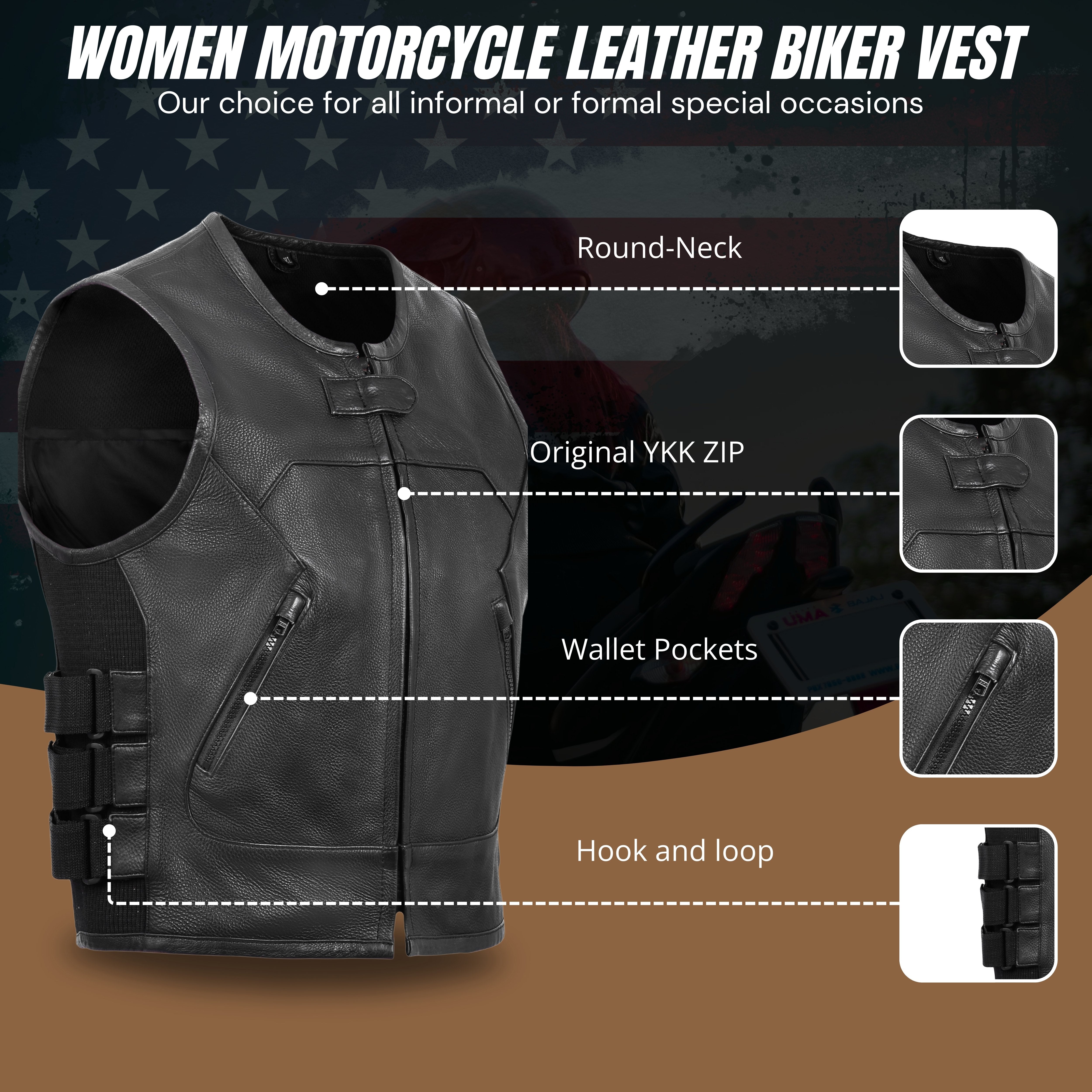Black SWAT & Bulletproof Style Leather Vest – Tactical-Inspired Streetwear by Rexons