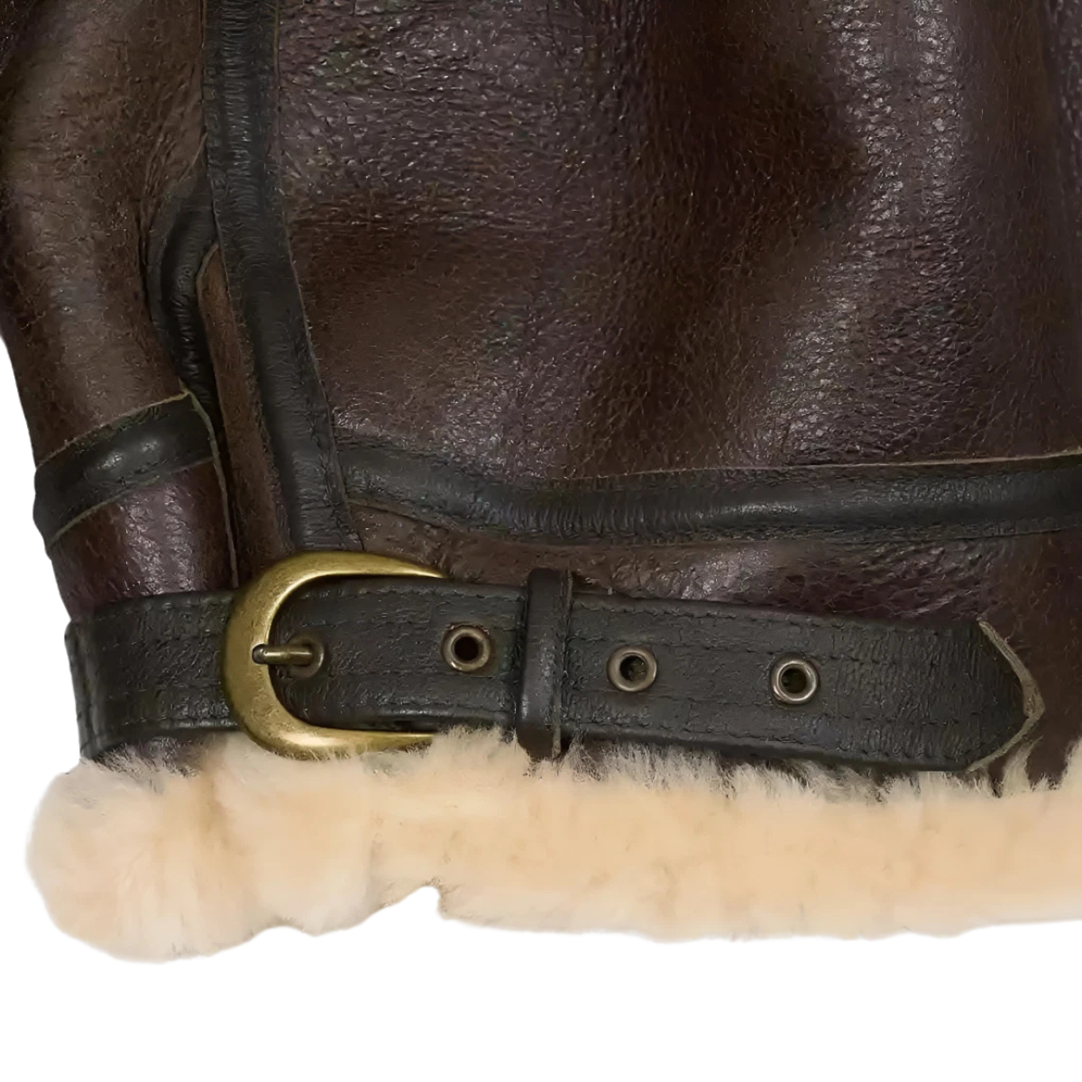 Men’s Brown Shearling Fur Leather Jacket