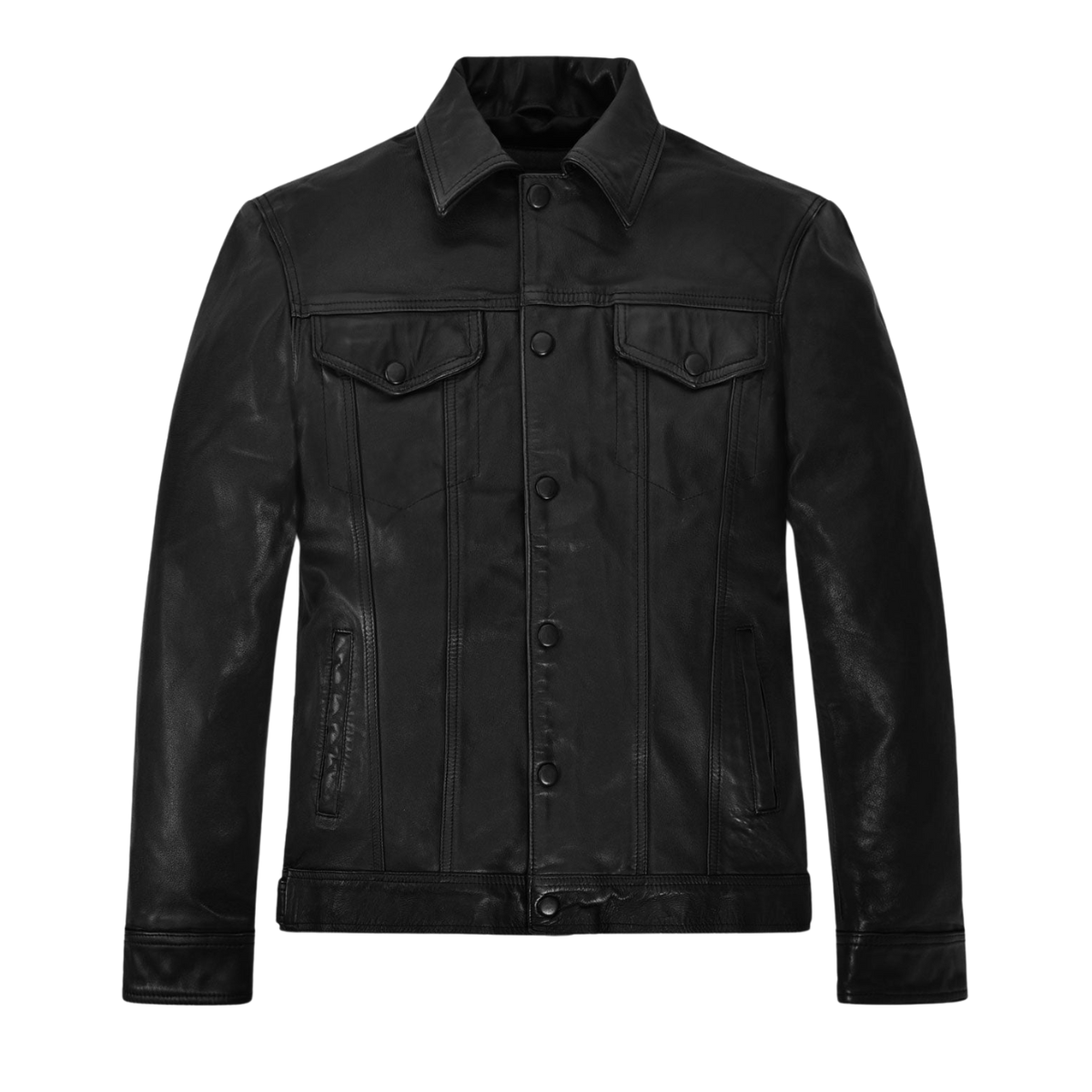 Black Color Leather Jacket for Men