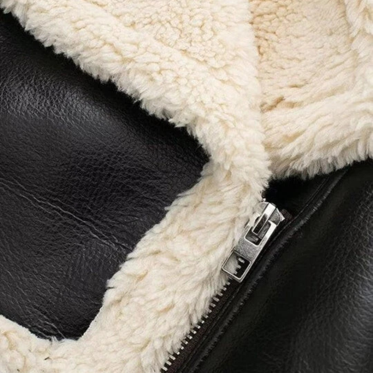 Women’s Black Leather Fur Jacket