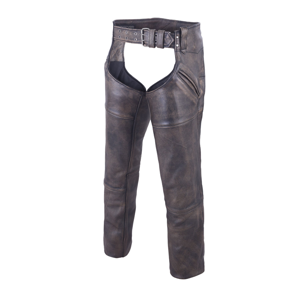 Milwaukee Leather Men’s Premium Motorcycle Chaps – Thermal Lined Biker Riding Gear
