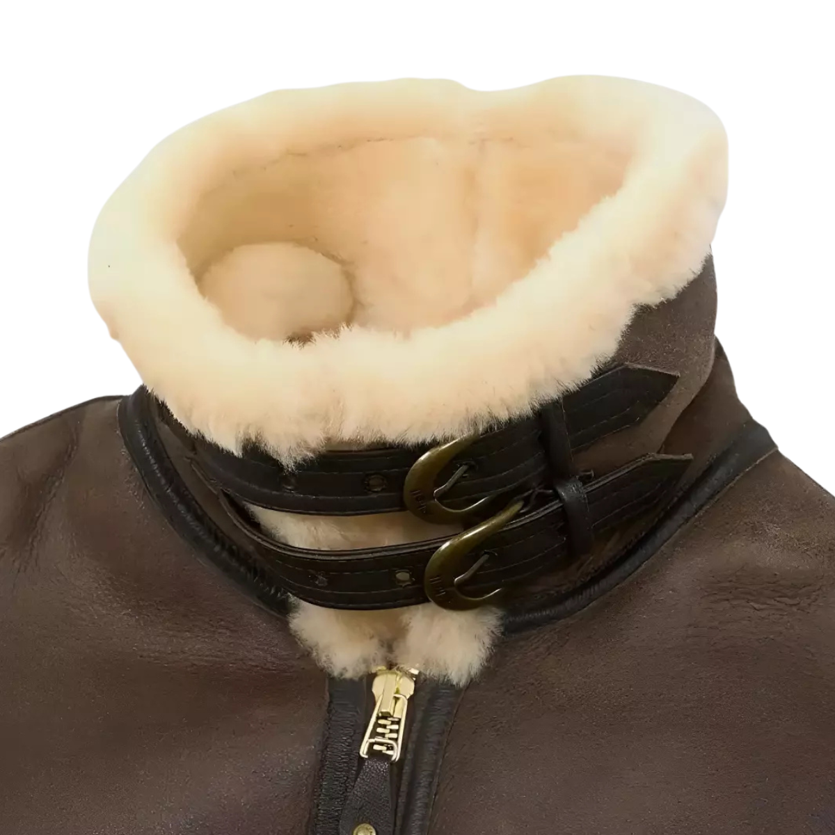 Men’s Brown Shearling Fur Leather Jacket