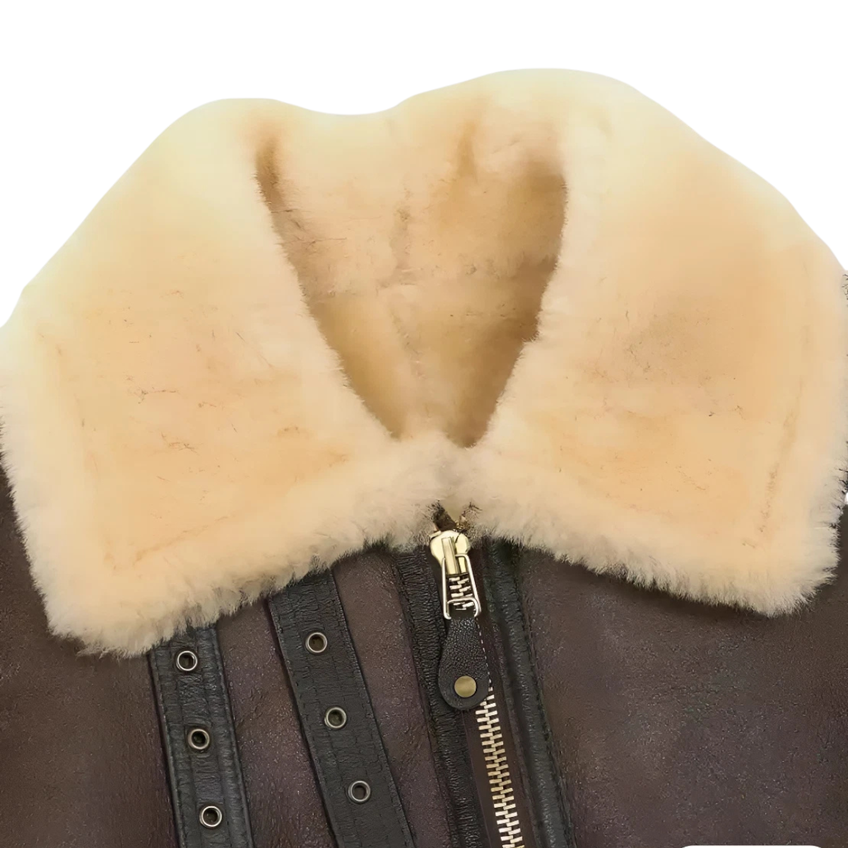 Men’s Brown Shearling Fur Leather Jacket