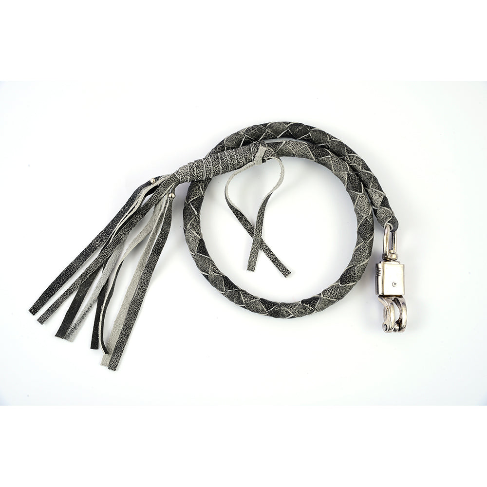 Old School Motorcycle Get Back Whip – 100% Genuine Leather Biker Whip by Rexons