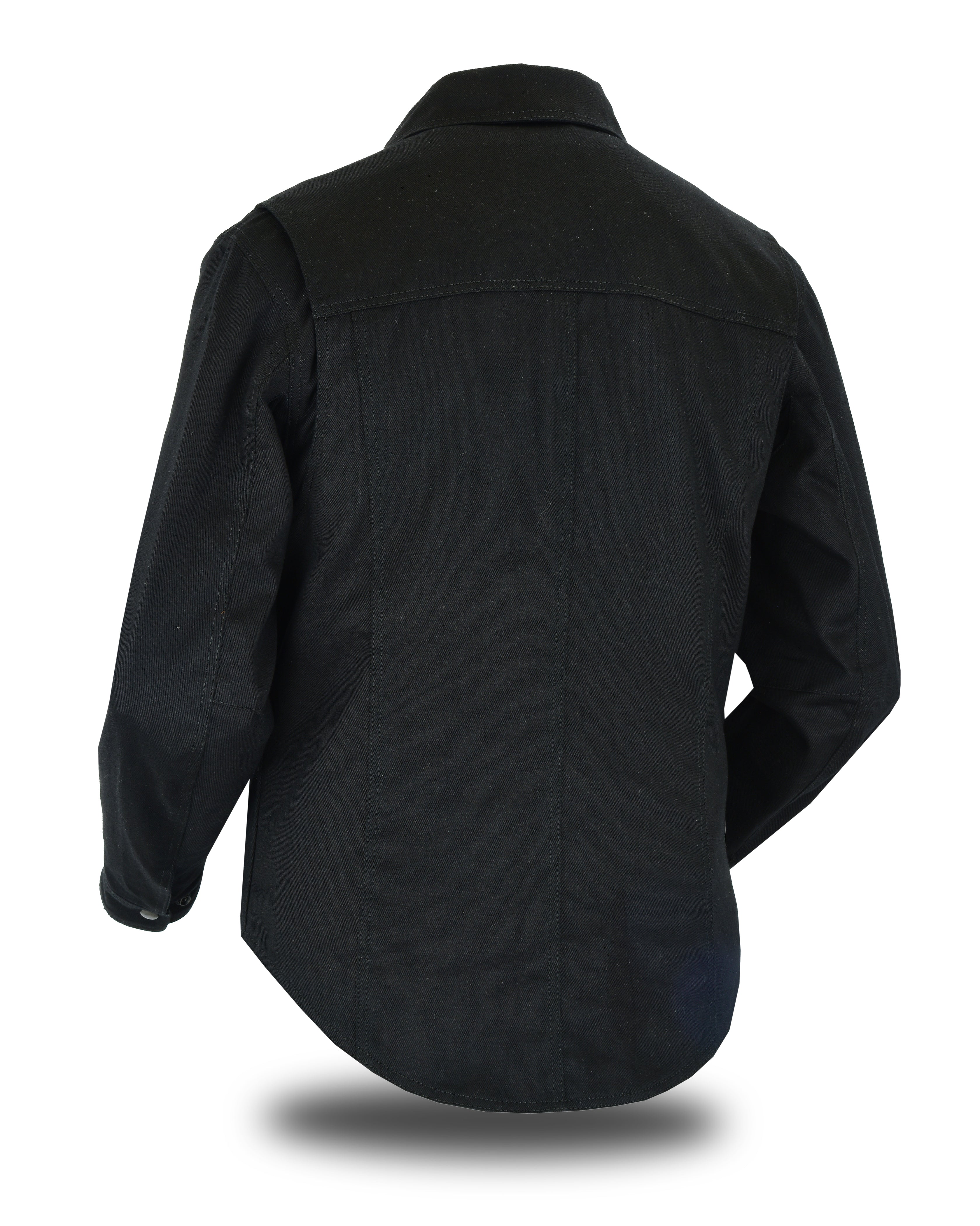 Biker Denim Club Style Anarchy Twill Shirt Conceal Carry Gun pocket