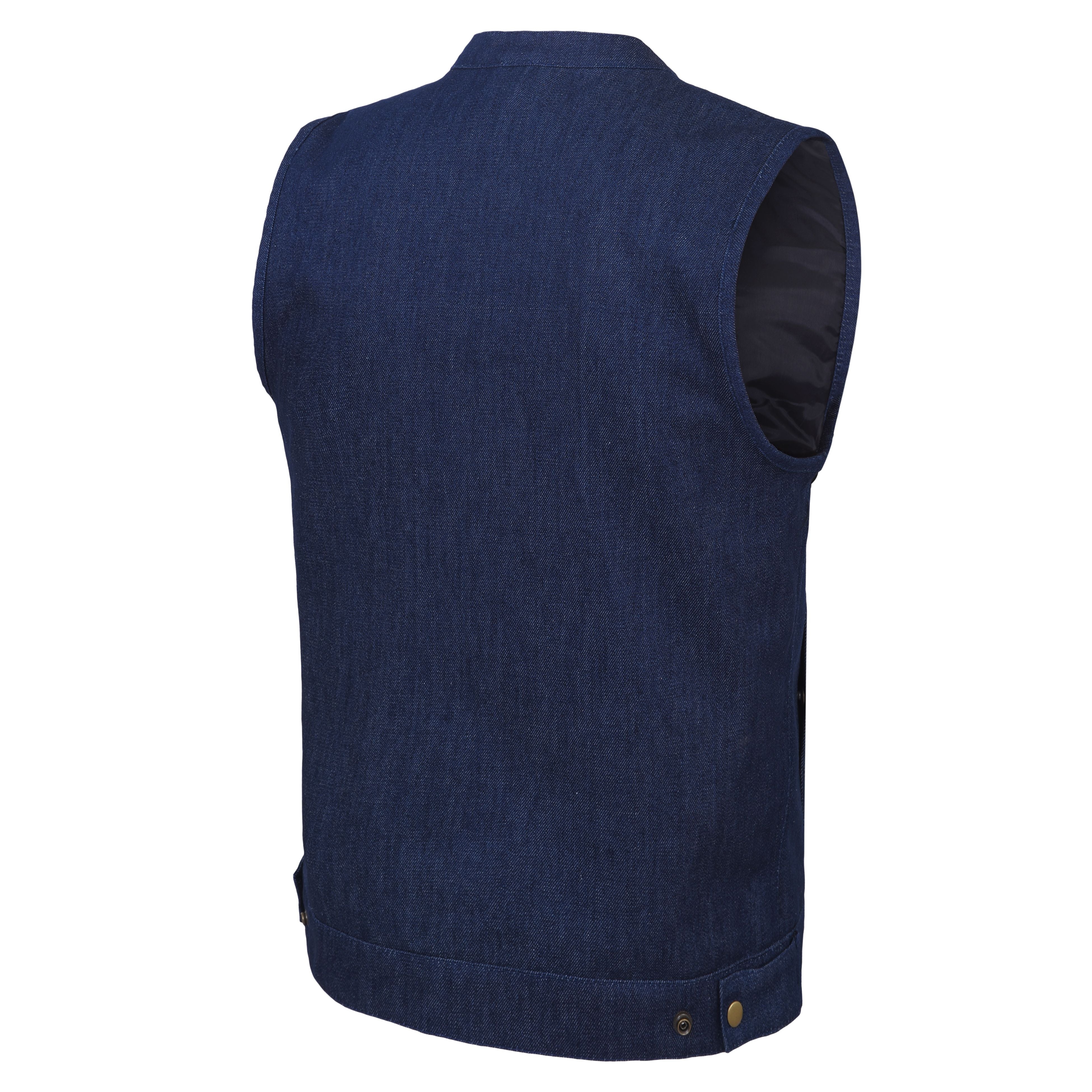 Men SOA Denim Blue Vest Club Cut Outlaw Anarchist mc Biker Vest