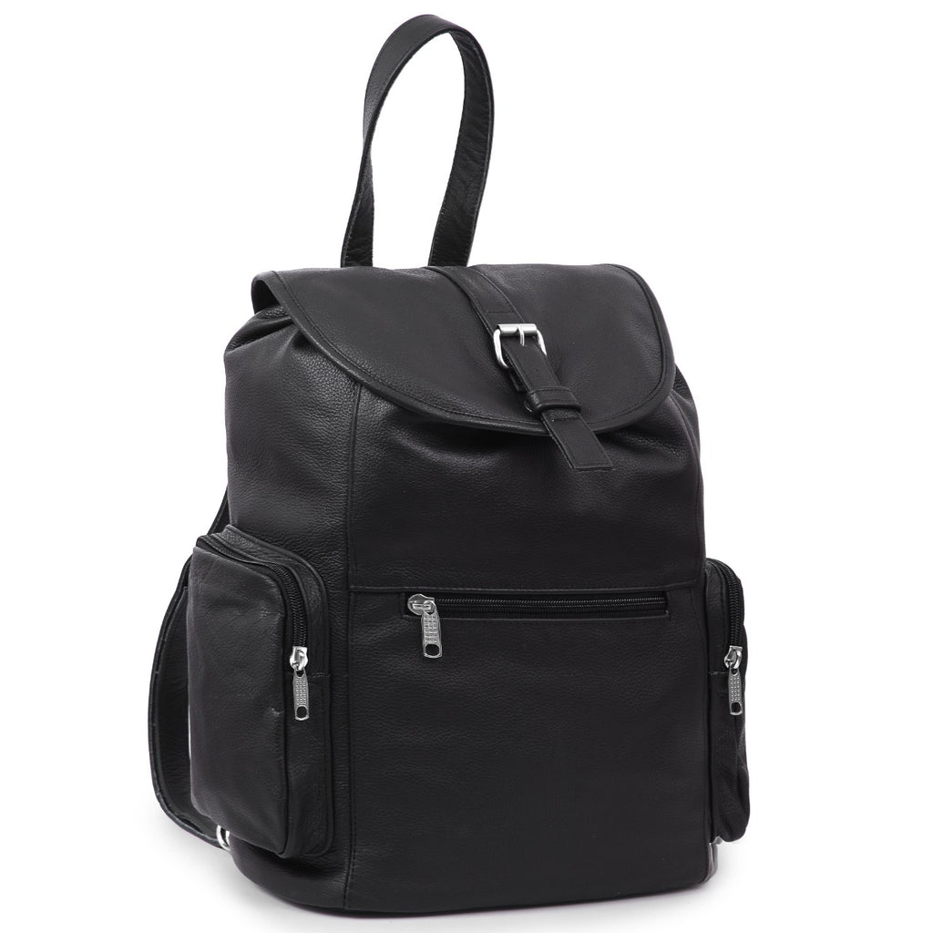 Handcrafted Black Leather Backpack – HL80510BLACK Travel & Utility Bag by Rexons