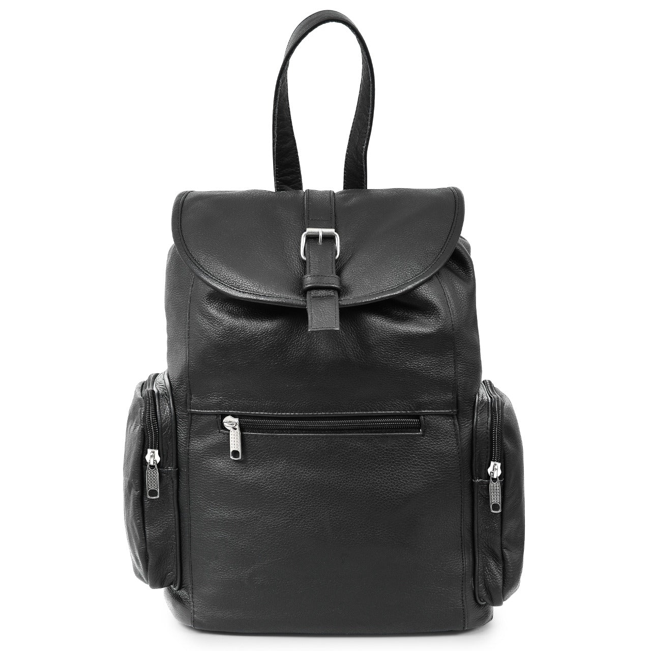 Handcrafted Black Leather Backpack – HL80510BLACK Travel & Utility Bag by Rexons