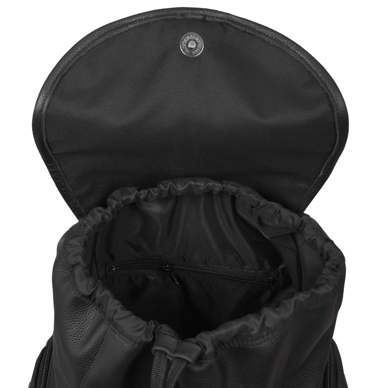 Handcrafted Black Leather Backpack – HL80510BLACK Travel & Utility Bag by Rexons