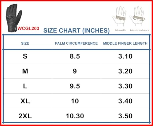 Touchscreen Protective Cruiser Leather Gloves with Non-Slip Grip