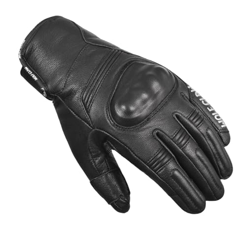 Touchscreen Protective Cruiser Leather Gloves with Non-Slip Grip