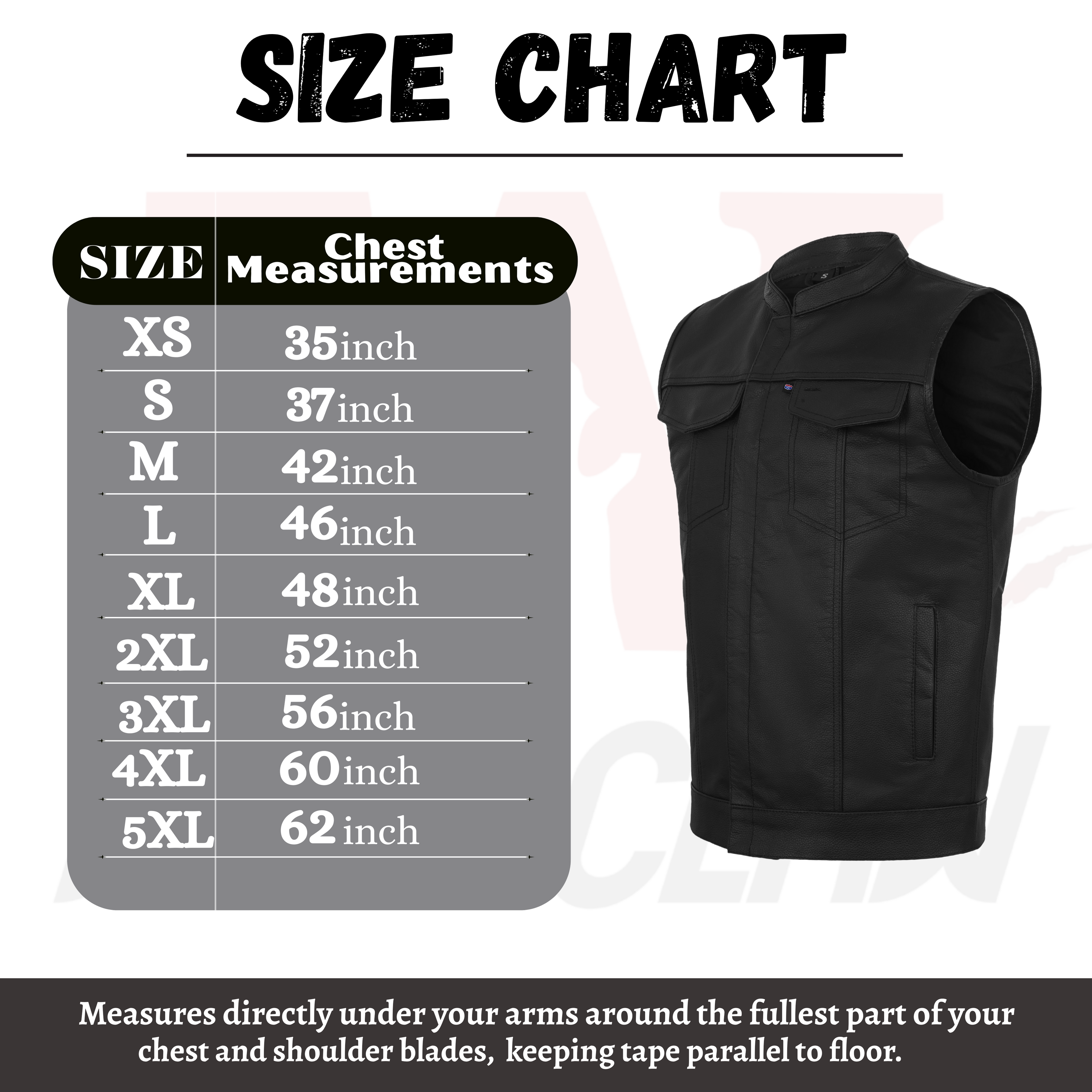 Motorcycle Vest for Men – Premium Buffalo Leather Riding Vest with Back Armor & Inside Pockets | All-Season Club Style by Rexons