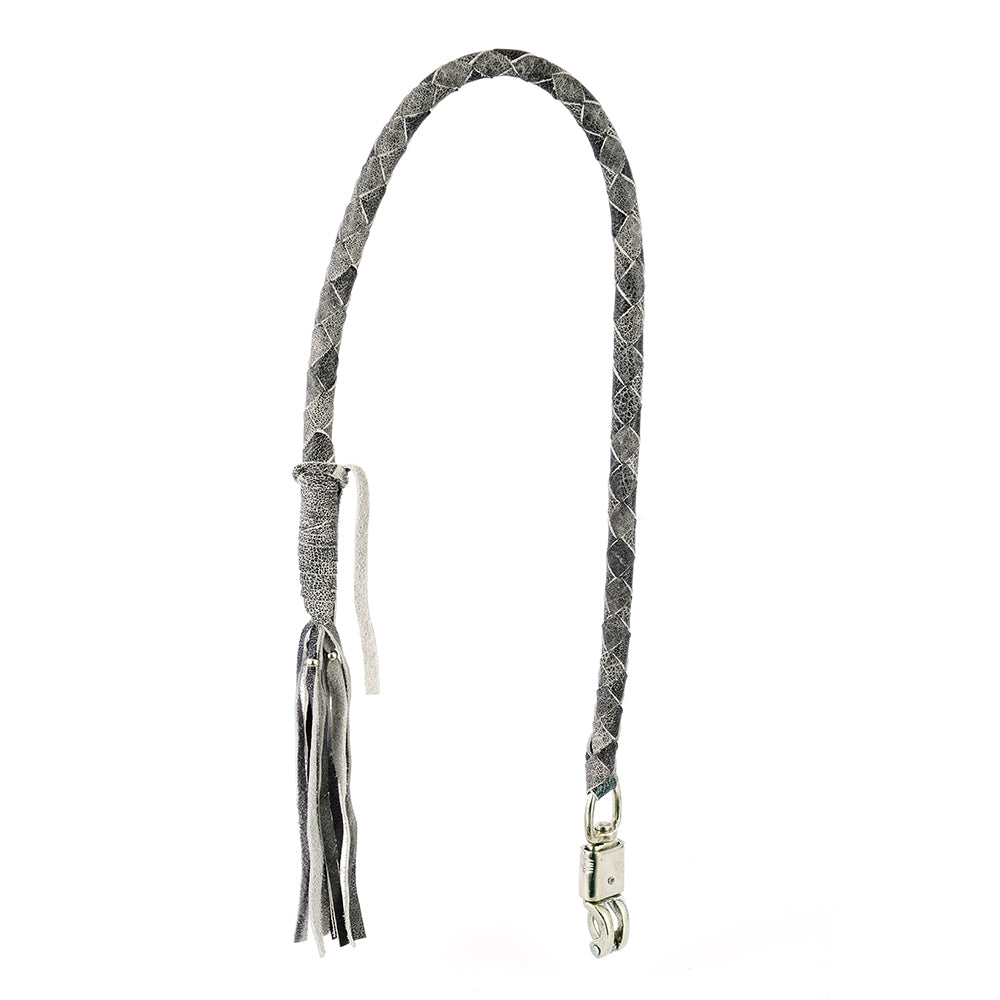 Old School Motorcycle Get Back Whip – 100% Genuine Leather Biker Whip by Rexons