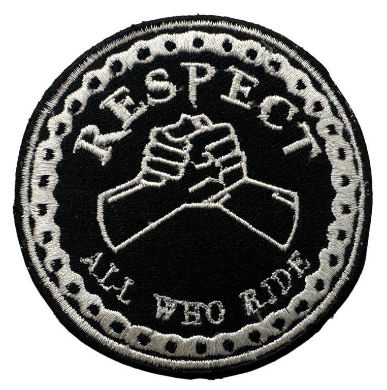 RXEP111 RESPECT ALL WHO RIDE DESIGN MOTORCYCLE PATCH EMBROIDERY IRON ON PATCH