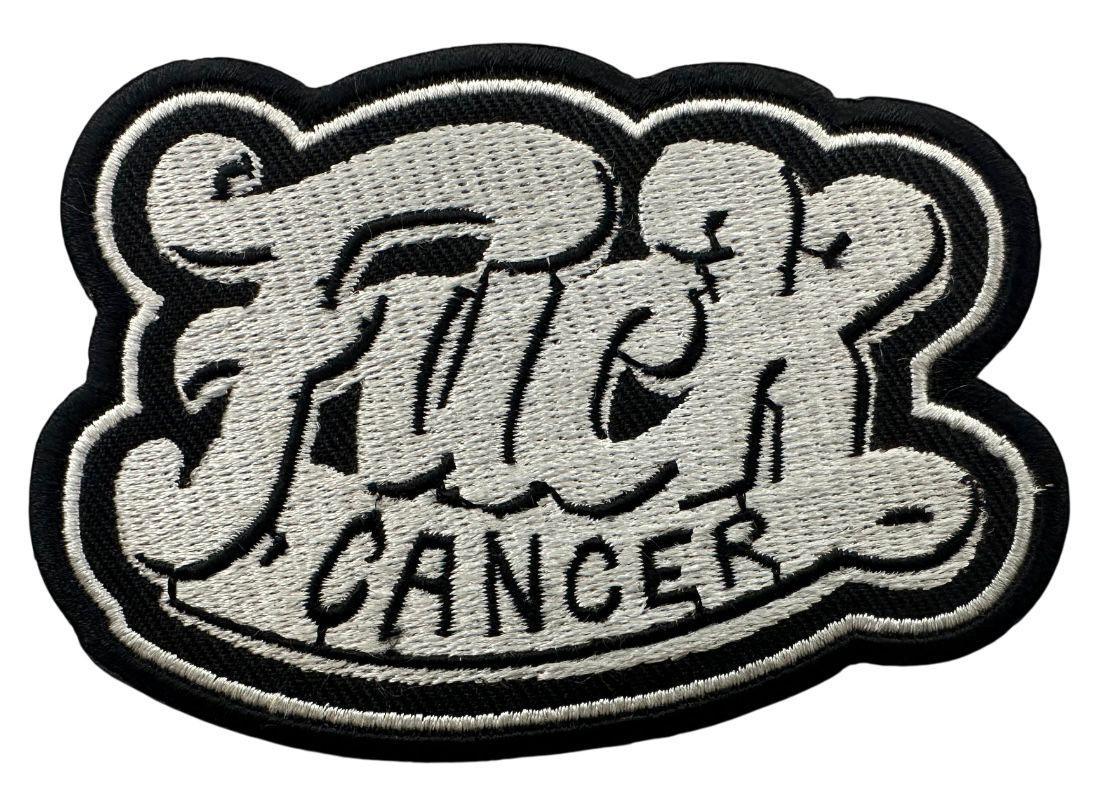 RXEP110 F**K CANCER DESIGN MOTORCYCLE PATCH EMBROIDERY IRON ON PATCH