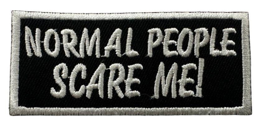 RXEP140 NORMAL PEOPLE SCARE ME DESIGN MOTORCYCLE PATCH EMBROIDERY IRON ON PATCH