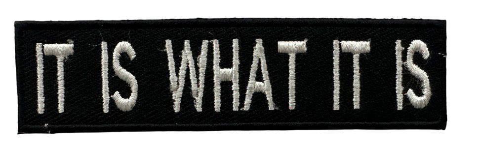 RXEP147 IT IS WHAT IT IS DESIGN MOTORCYCLE PATCH EMBROIDERY IRON ON PATCH