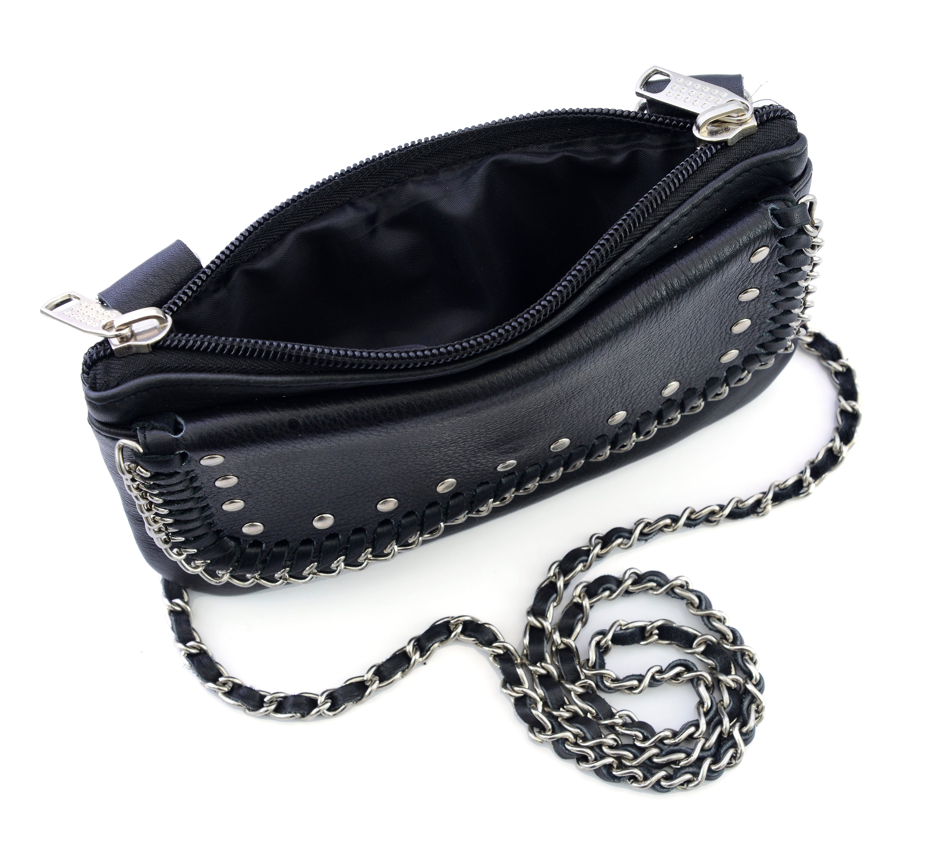 Women Chain Hip Clip Leather Bag