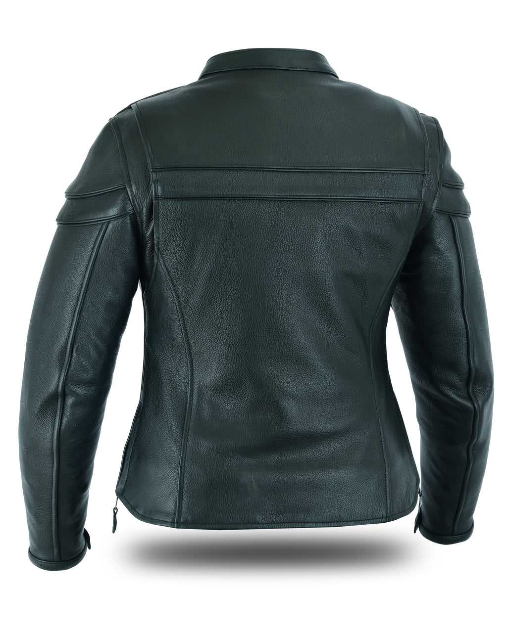 Classic Leather Jacket with Plain sides