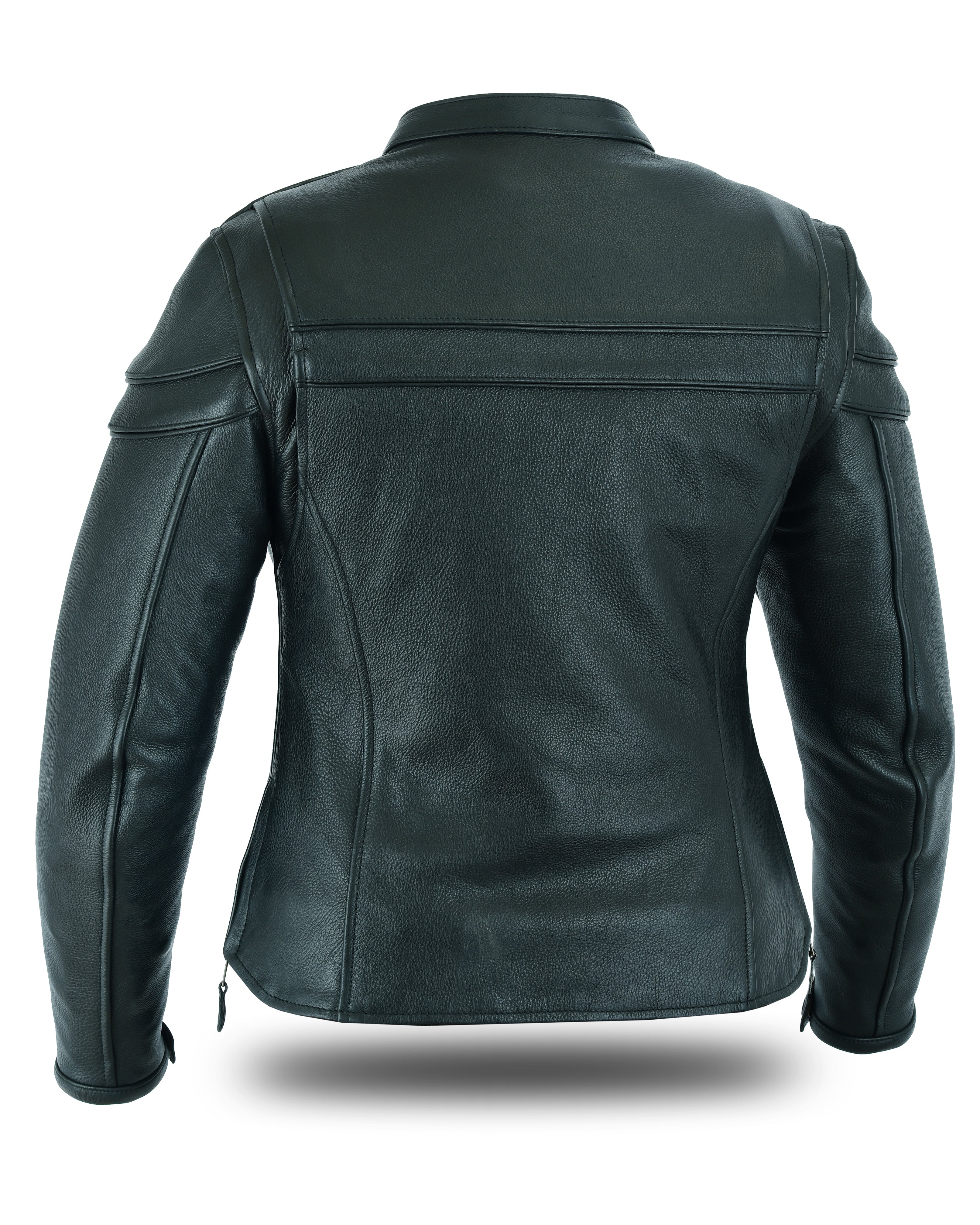 Tuscany Sporty Scooter Women’s Jacket – Premium Natural Cow Leather for Urban & Open-Road Riding