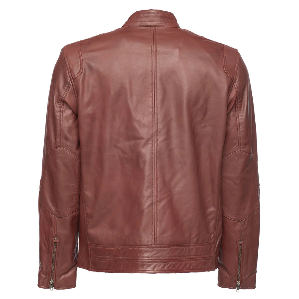Classic Brown Leather Jacket for Men