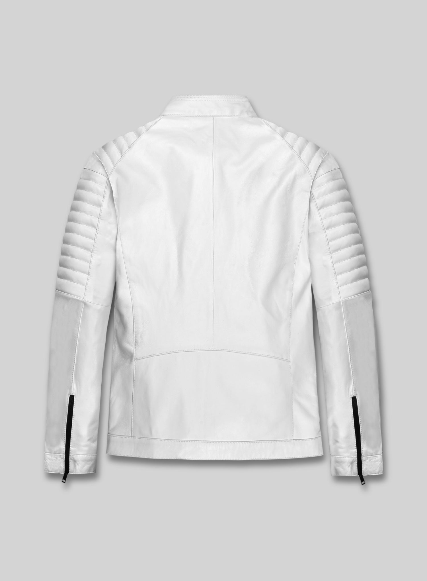 Men’s Leather White Color Fashion Jacket